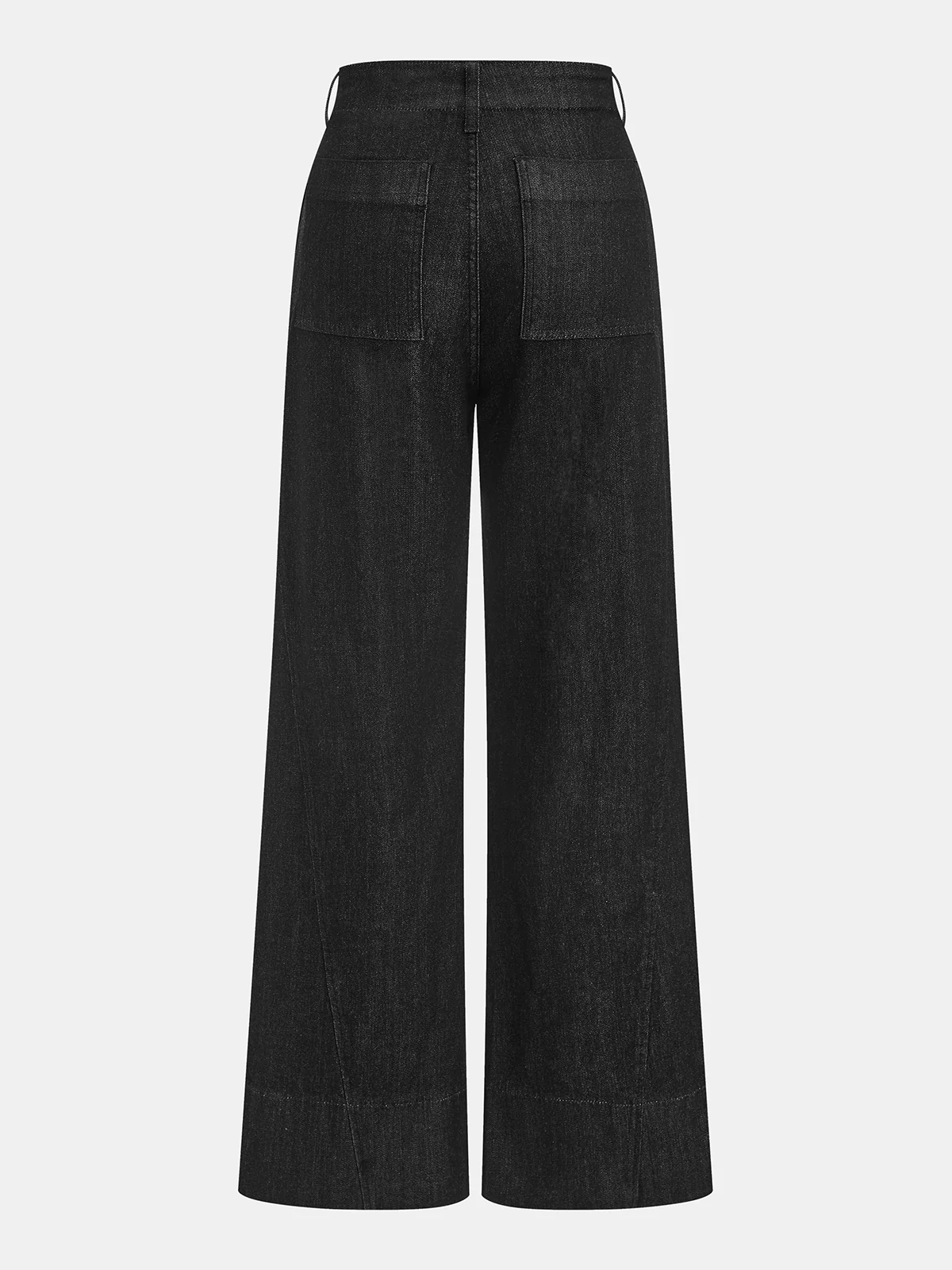 High-Waist Denim Wide-Leg Jeans - Image 2