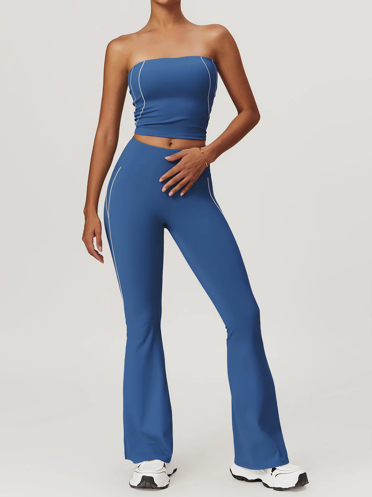 High Waist Hip-Lifting Flare Leggings - Image 5