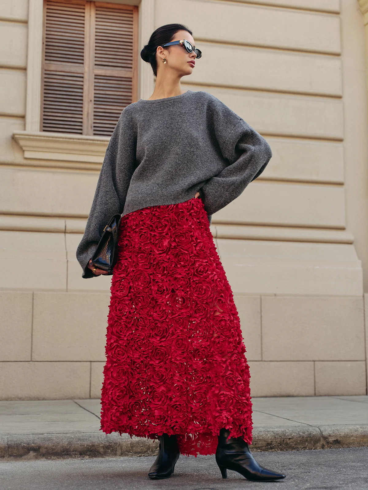 High-Waist Rosette Skirt - Image 5