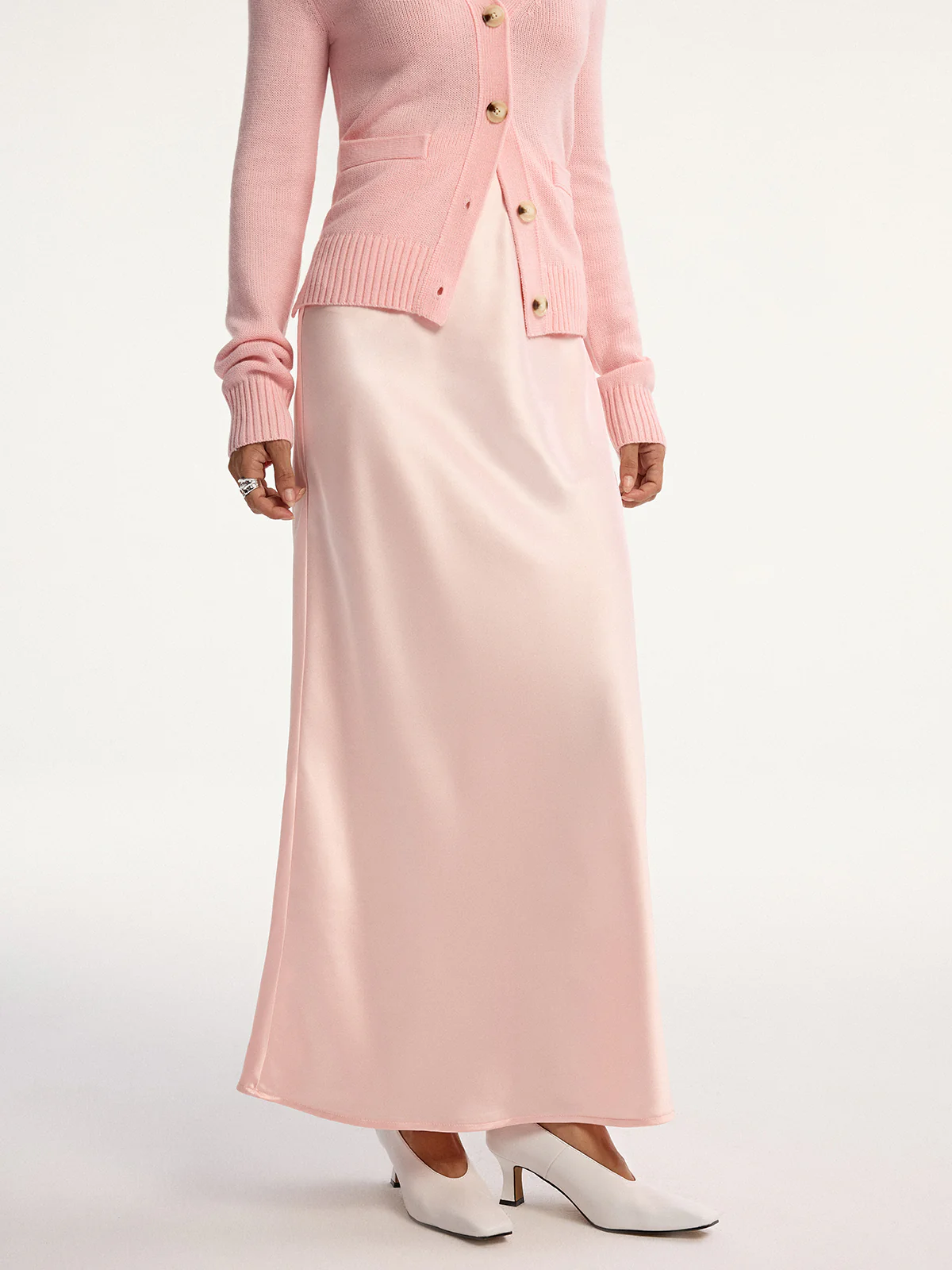High-Waist Satin Maxi Skirt - Image 4