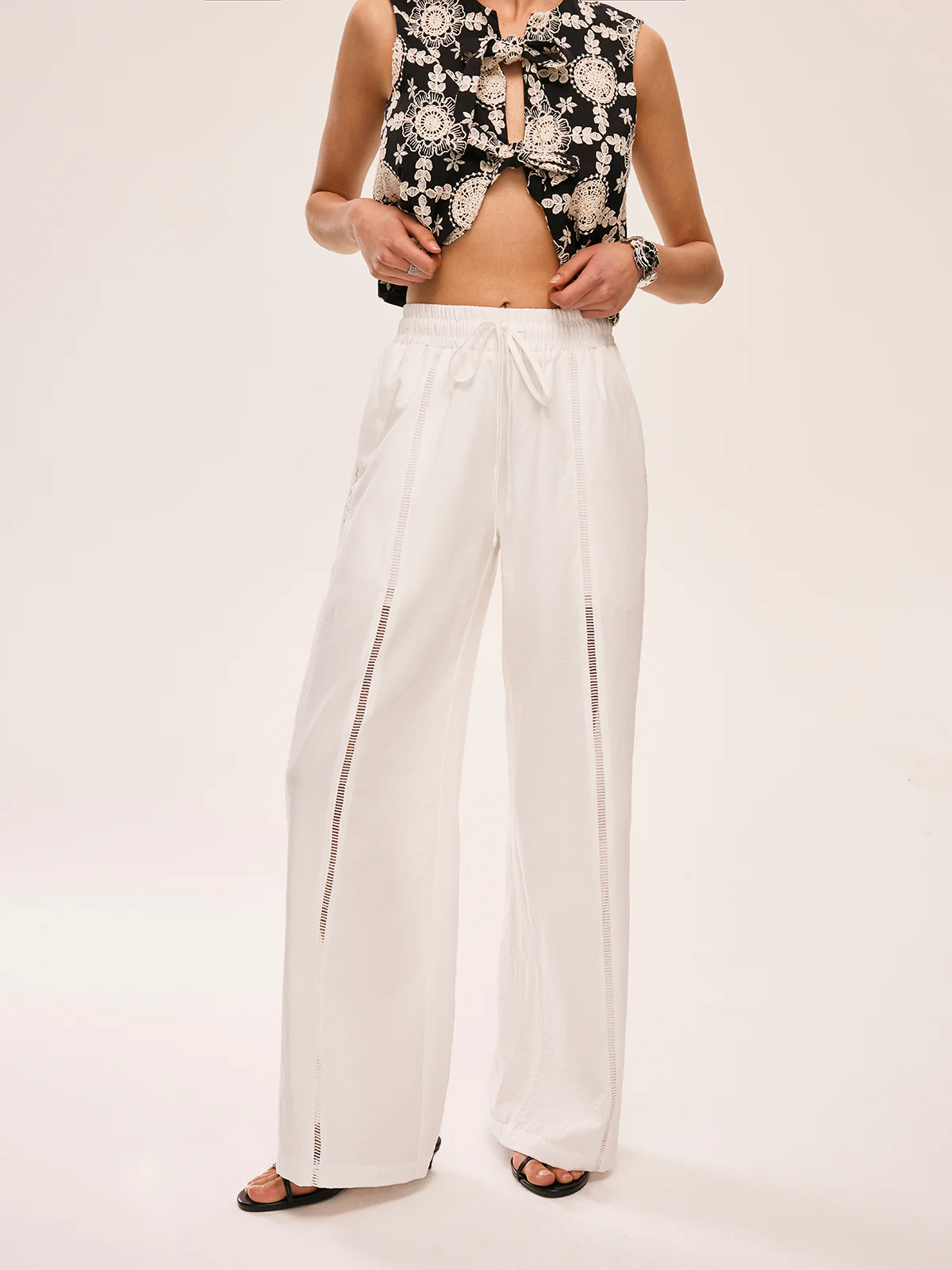 High-Waist Semi-Sheer Pants With Pockets - Image 6