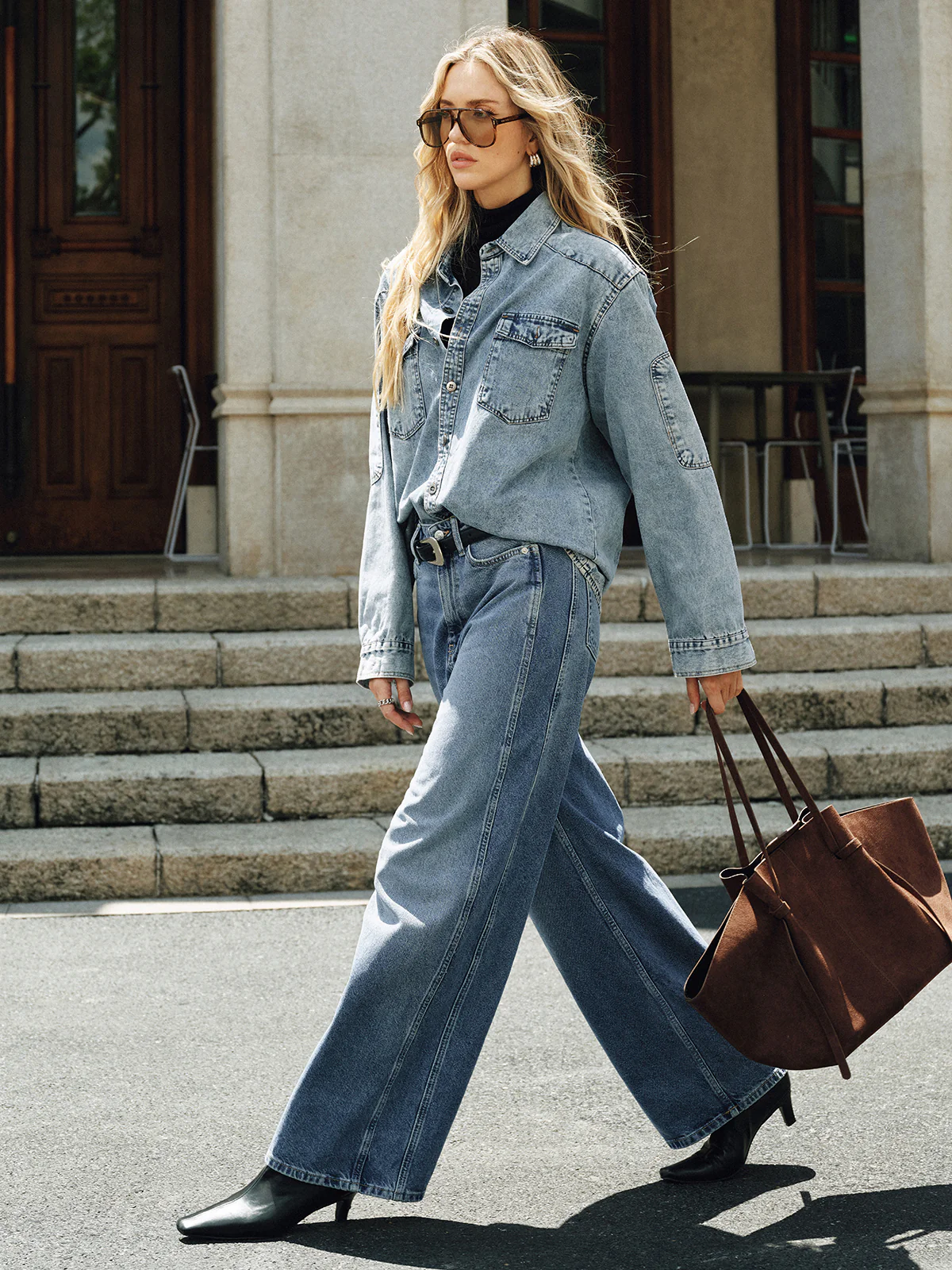 High-Waist Straight-Leg Denim Jeans - Image 7