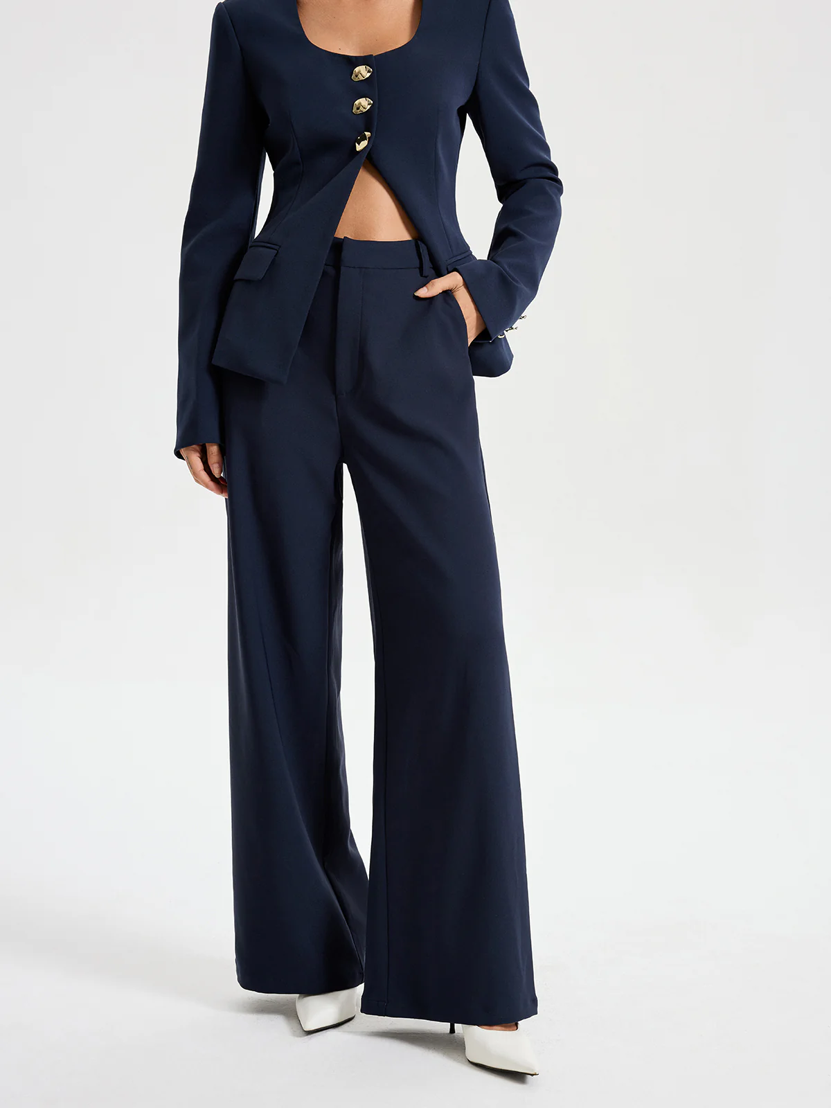 High-Waist Straight-Leg Pants - Image 6