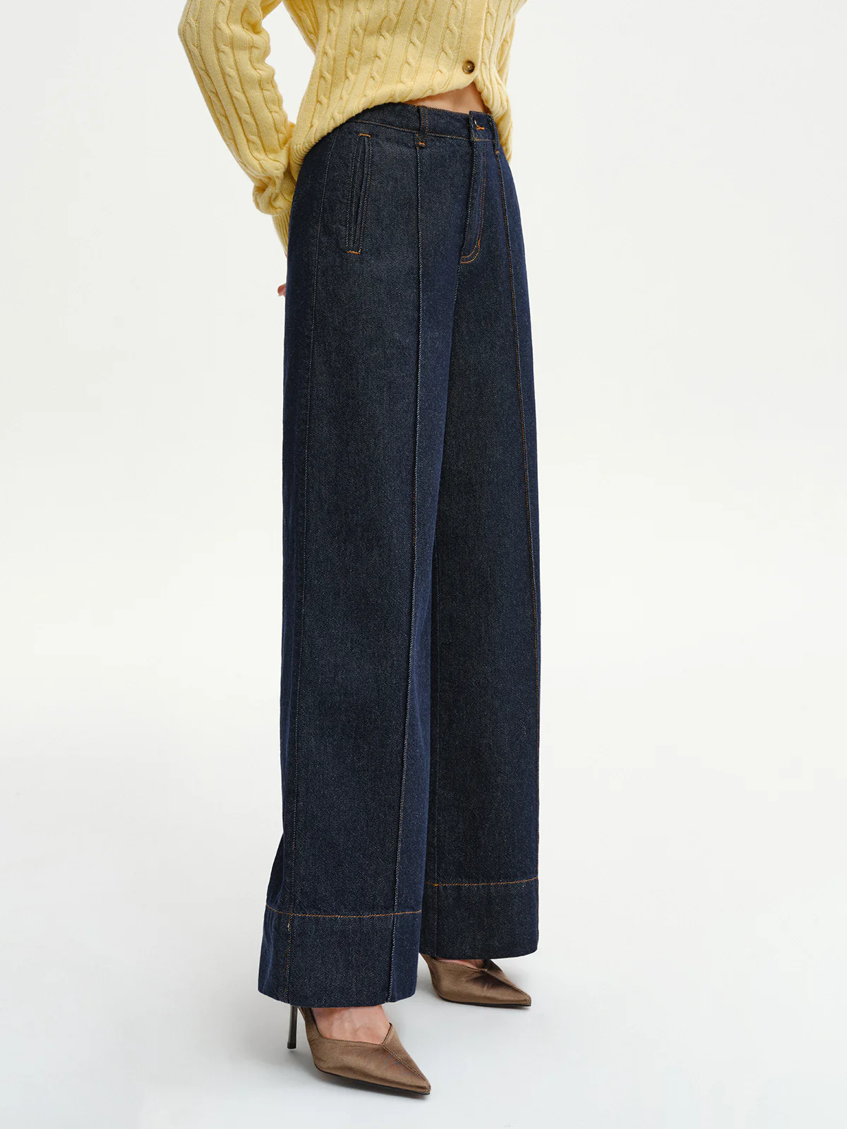 High-Waist Wide-Leg Denim Jeans - Image 6