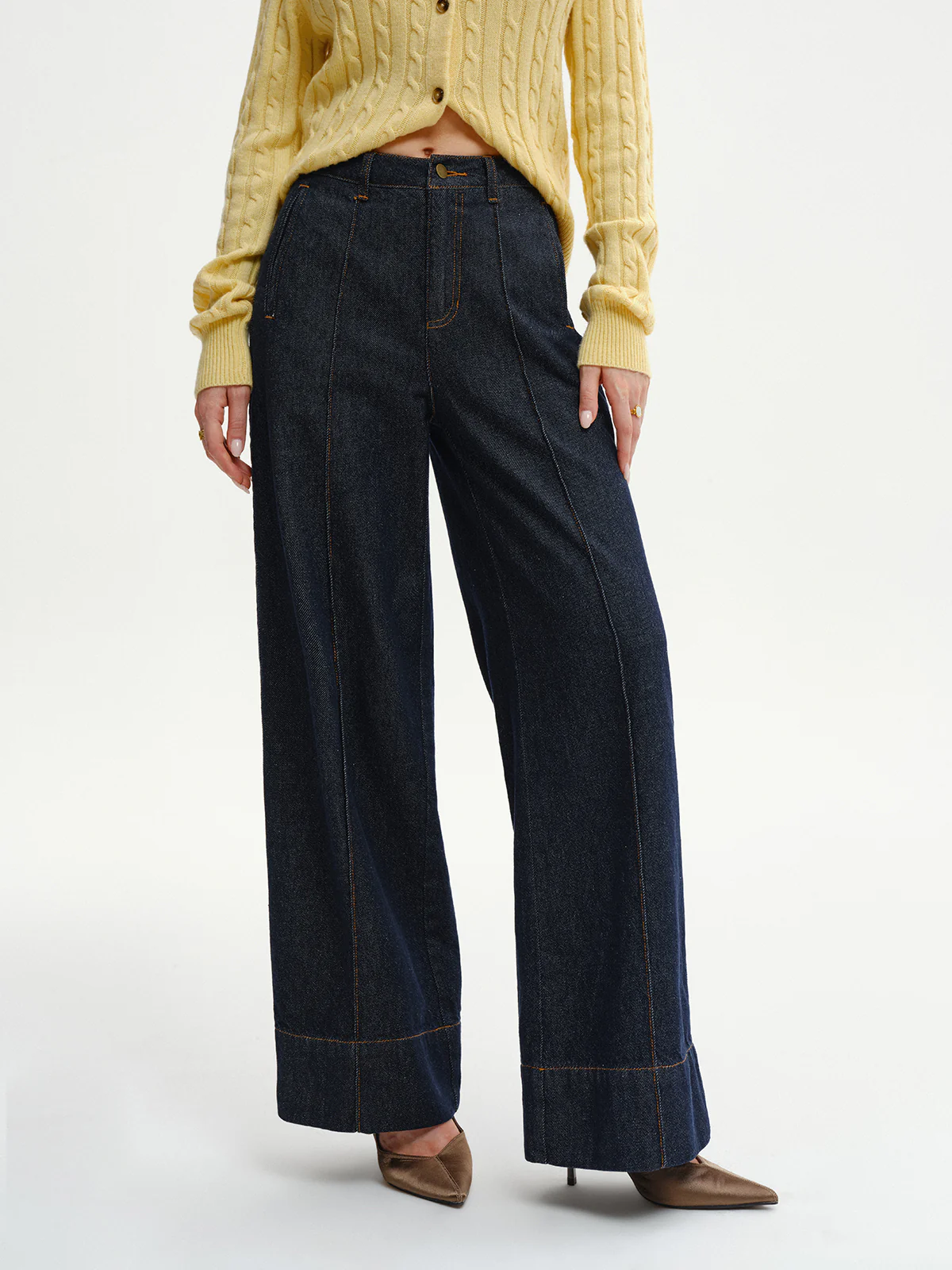 High-Waist Wide-Leg Denim Jeans - Image 8