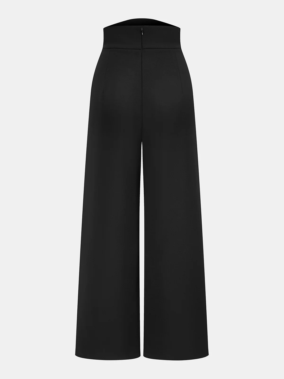 High-Waisted Asymmetrical Wide-Leg Pants - Image 2