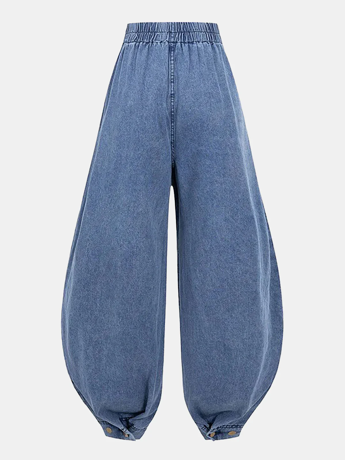High-Waisted Balloon-Leg Denim Pants - Image 2