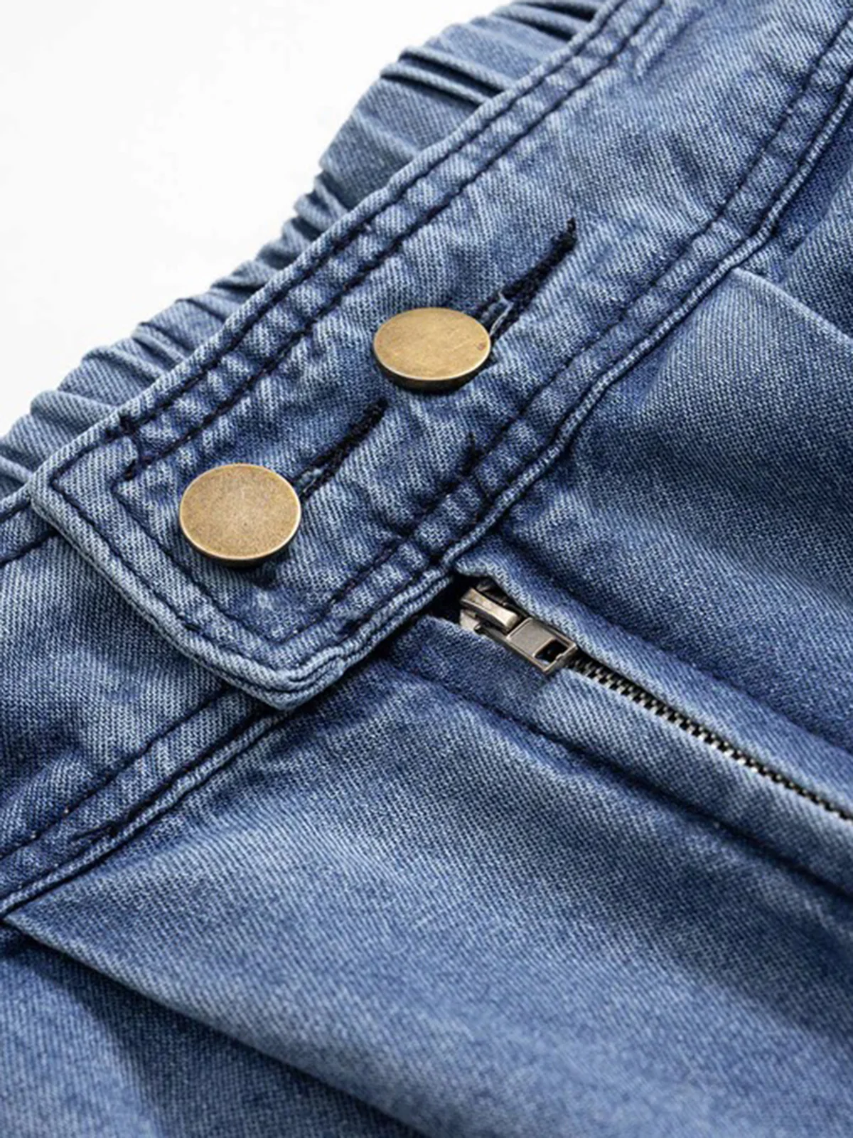 High-Waisted Balloon-Leg Denim Pants - Image 4