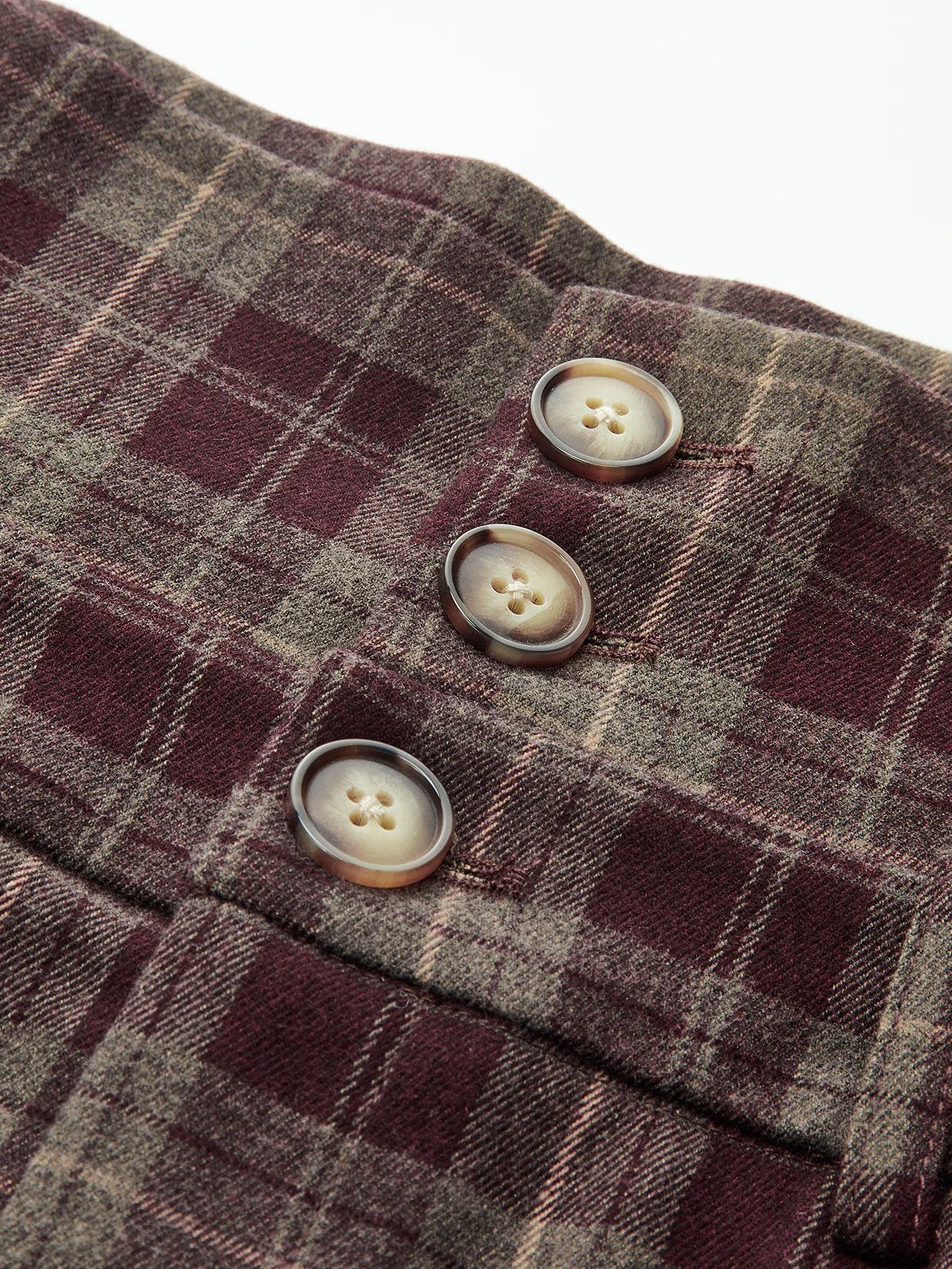 High-Waisted Plaid Wide-Leg Pants - Image 4