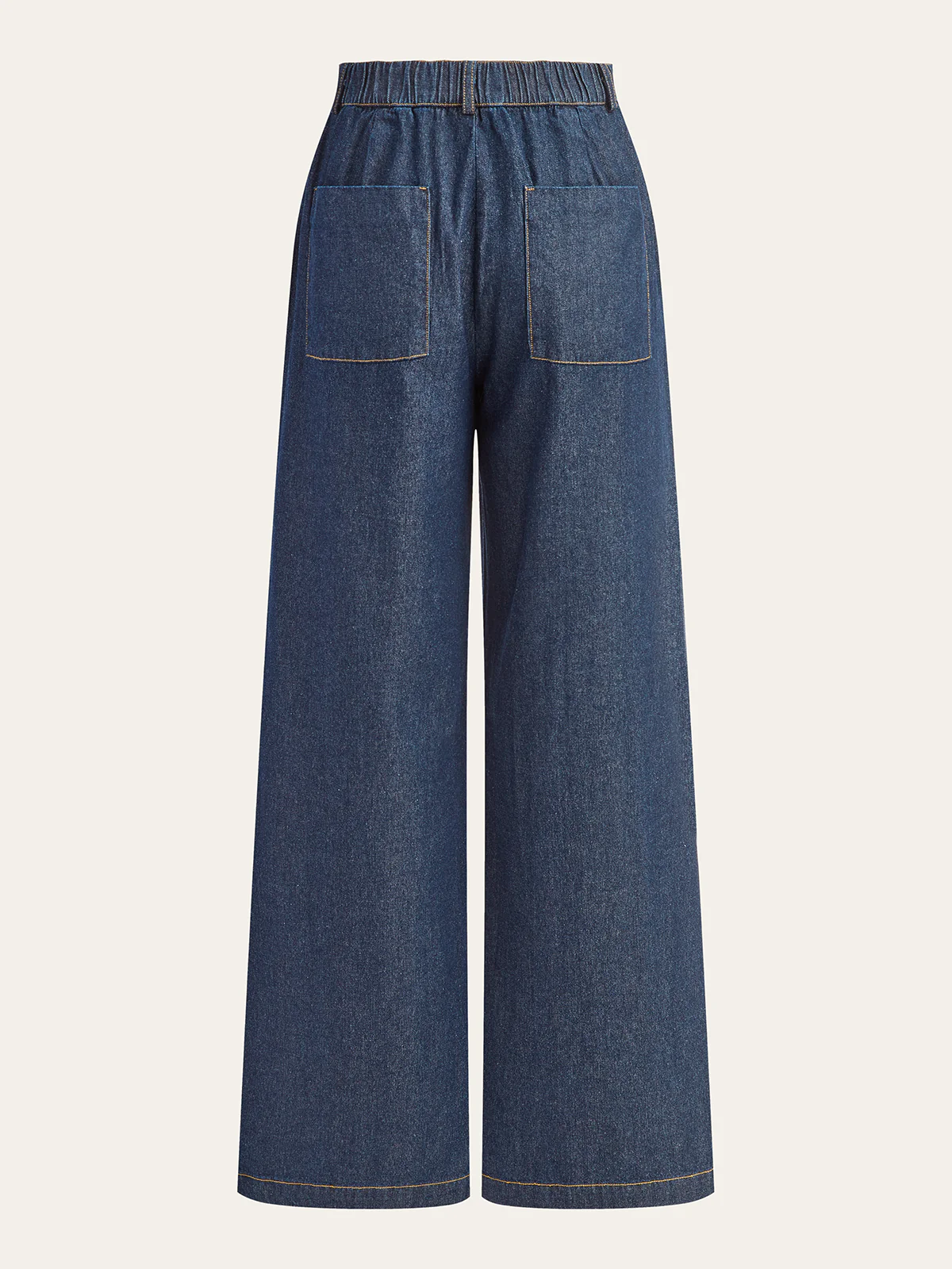 Mid-Waisted Wide-Leg Denim Pants - Image 2