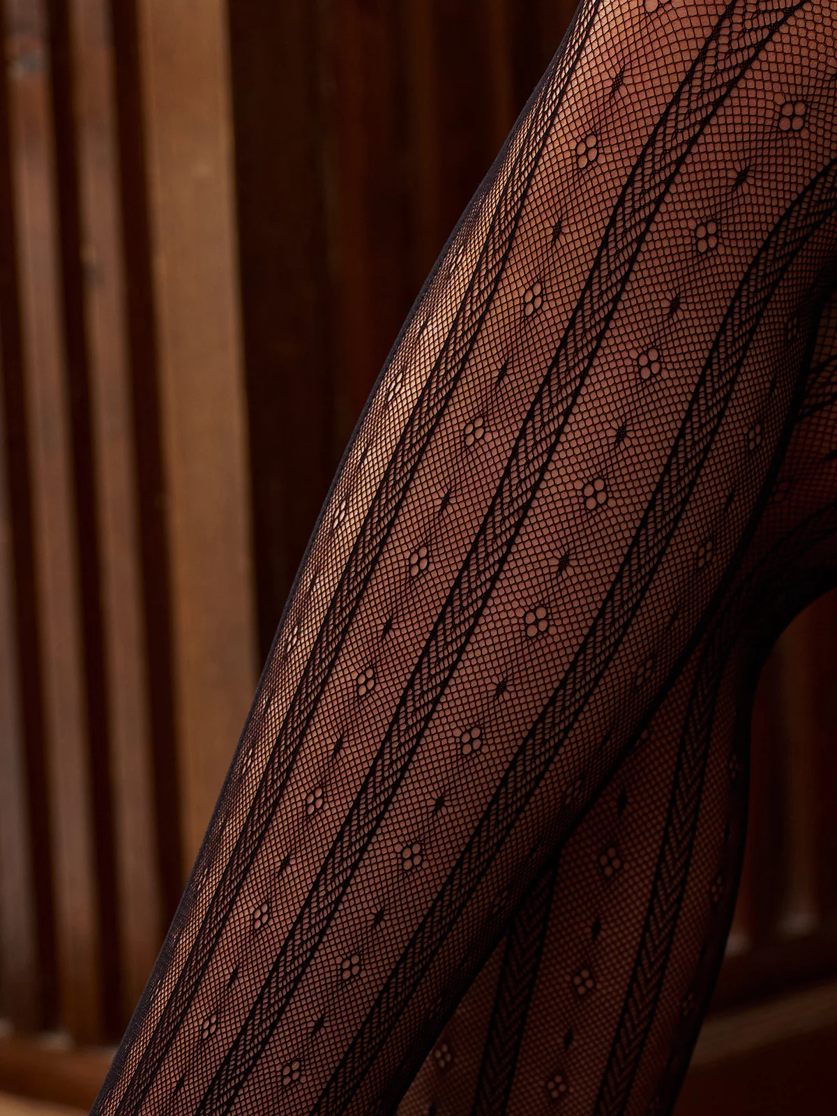 Hollow Floral Tights - Image 3