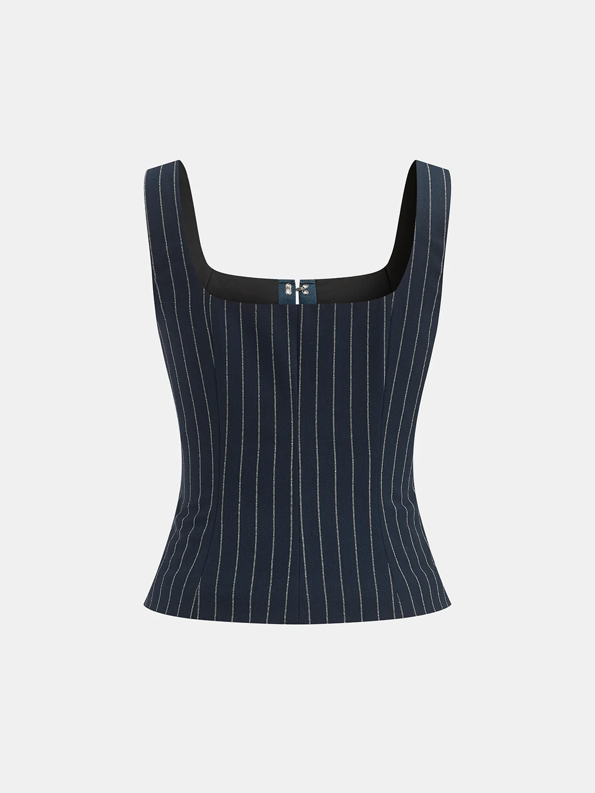 Hook-Eye Striped Top and Skirt Set - Image 5