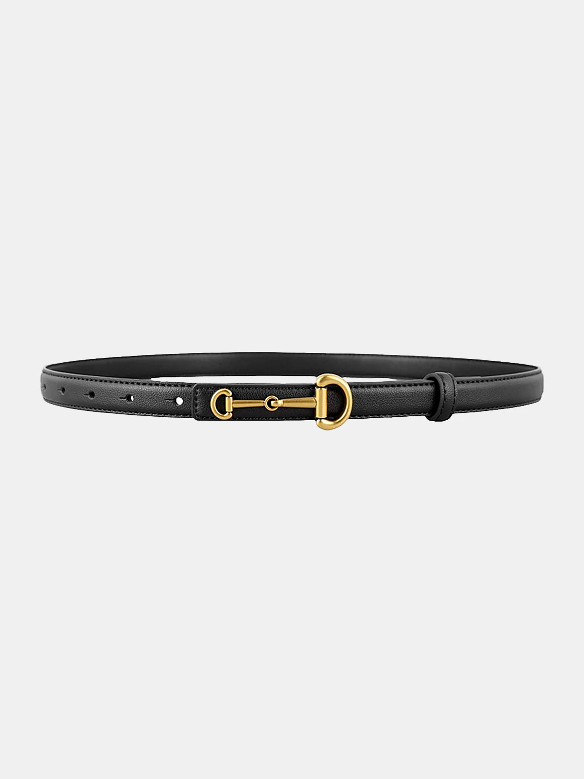 Horsebit Buckle Leather Belt - Image 2