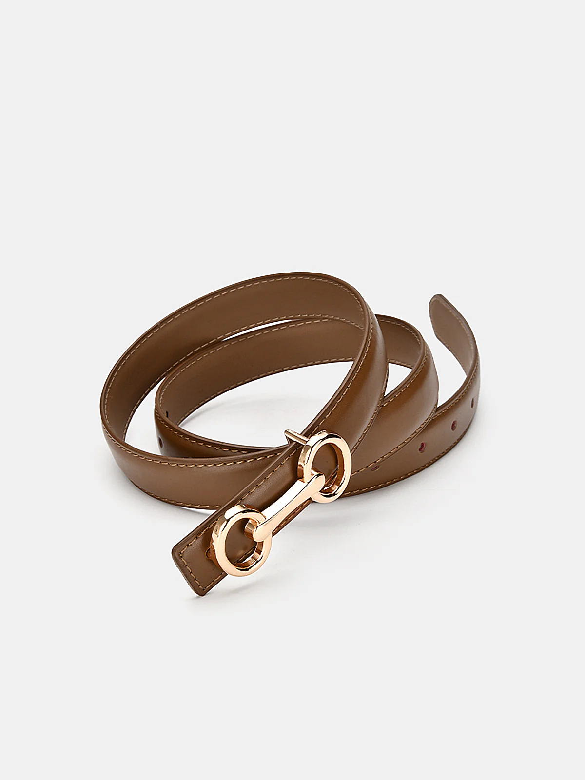 Horsebit Buckle Leather Belt - Image 2