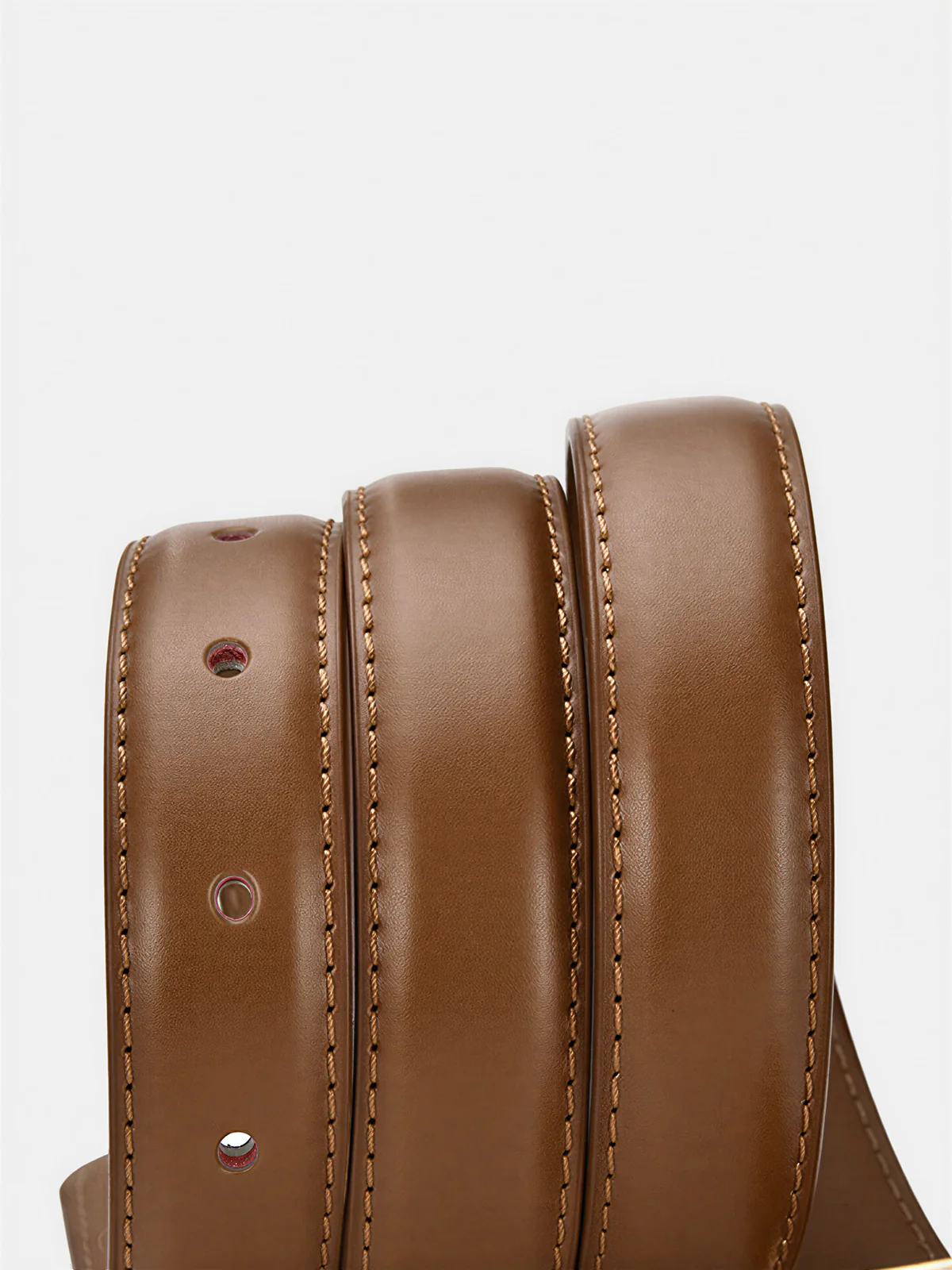 Horsebit Buckle Leather Belt - Image 3