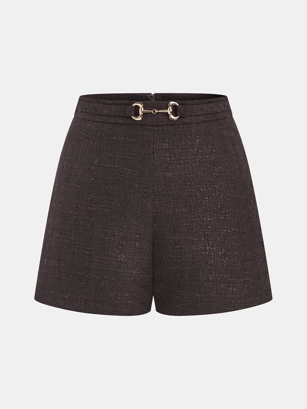 Horsebit Buckle Tweed Shorts