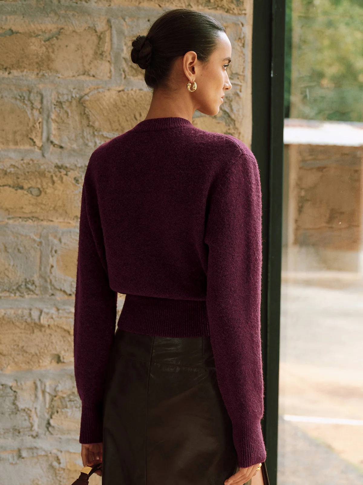 Horsebit Detail Long Sleeve Sweater - Image 4