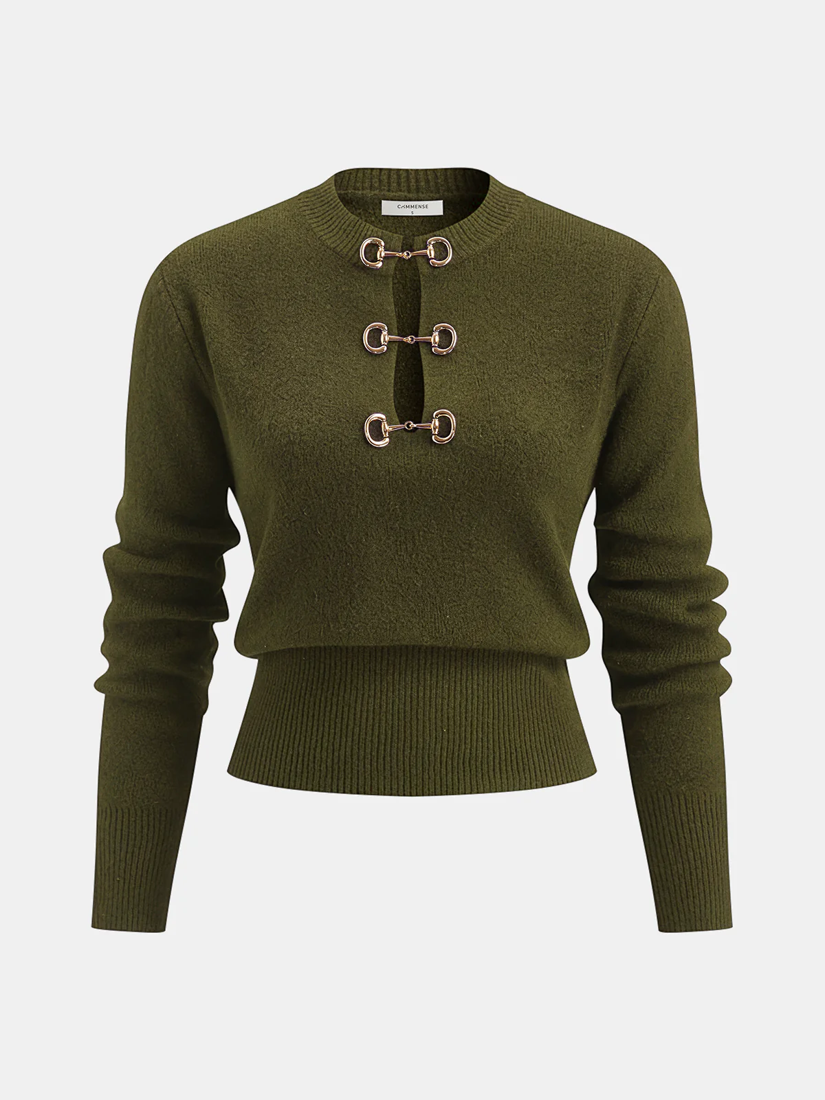Horsebit Detail Long Sleeve Sweater - Image 7