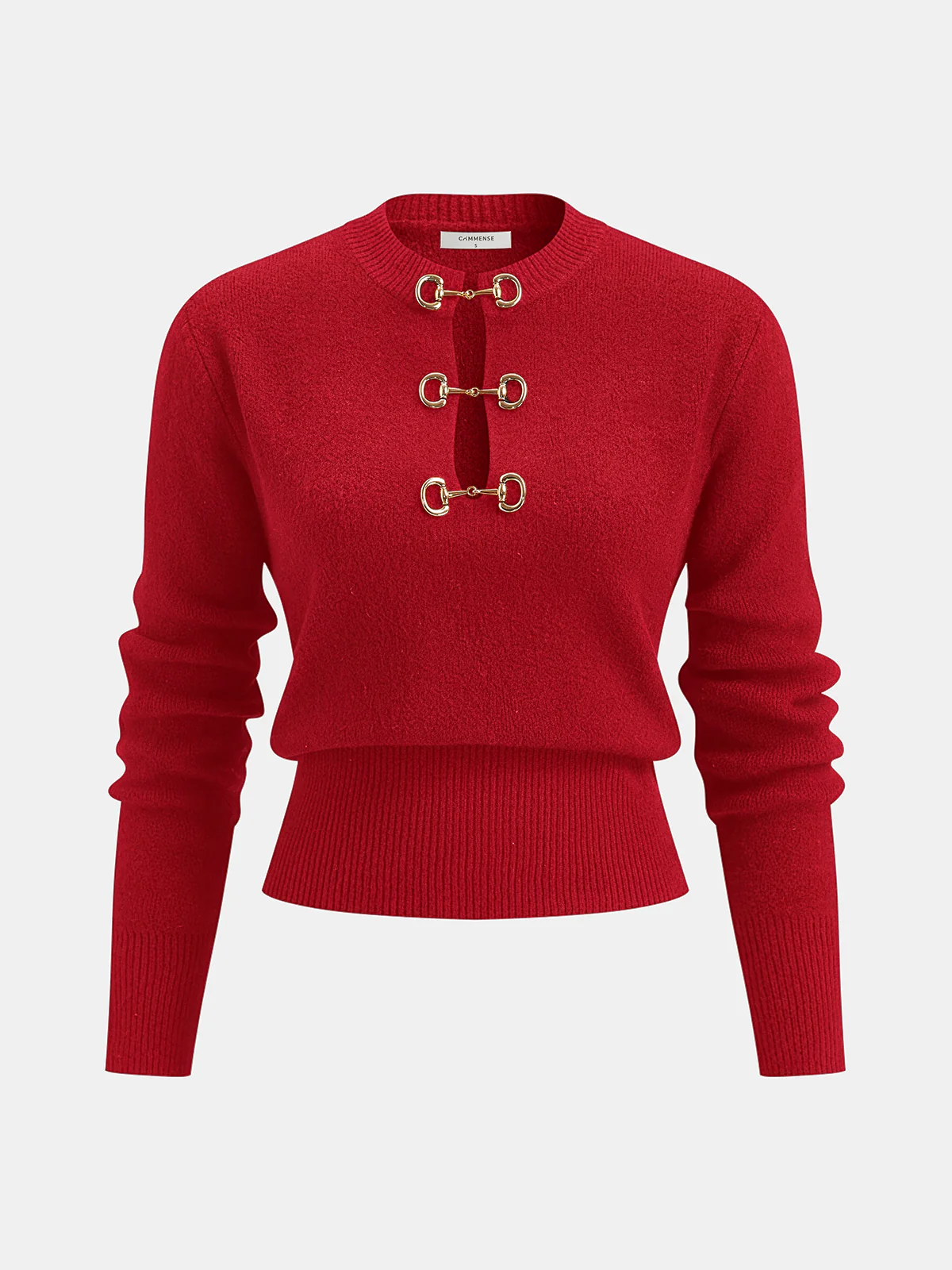 Horsebit Detail Long Sleeve Sweater - Image 9