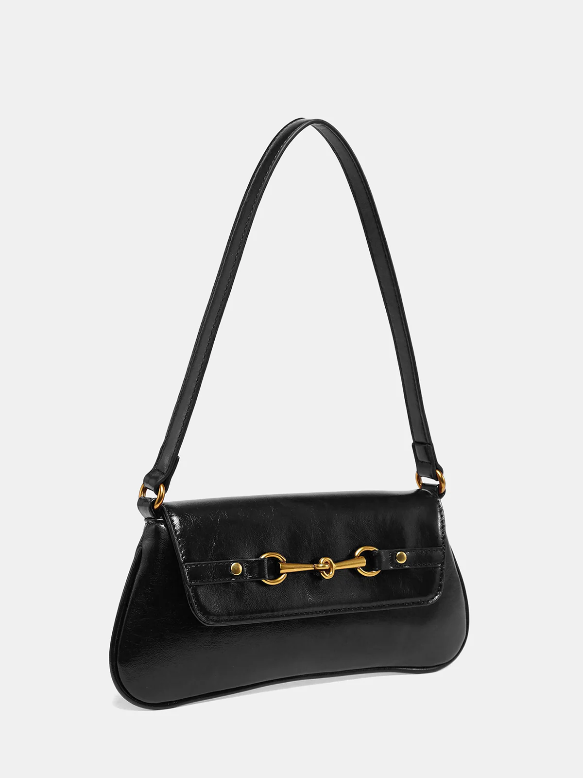 Horsebit PU Leather Shoulder Bag - Image 2