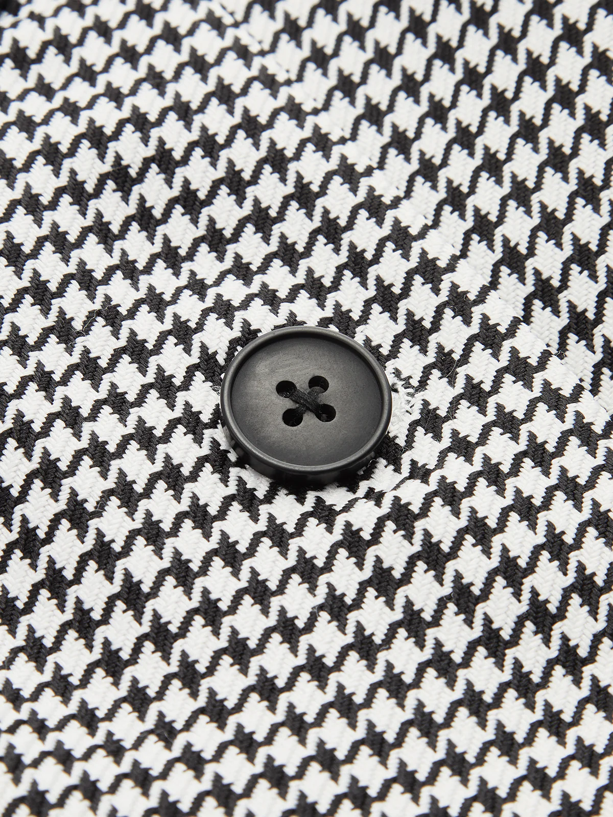 Houndstooth Collared Button Down Vest - Image 4
