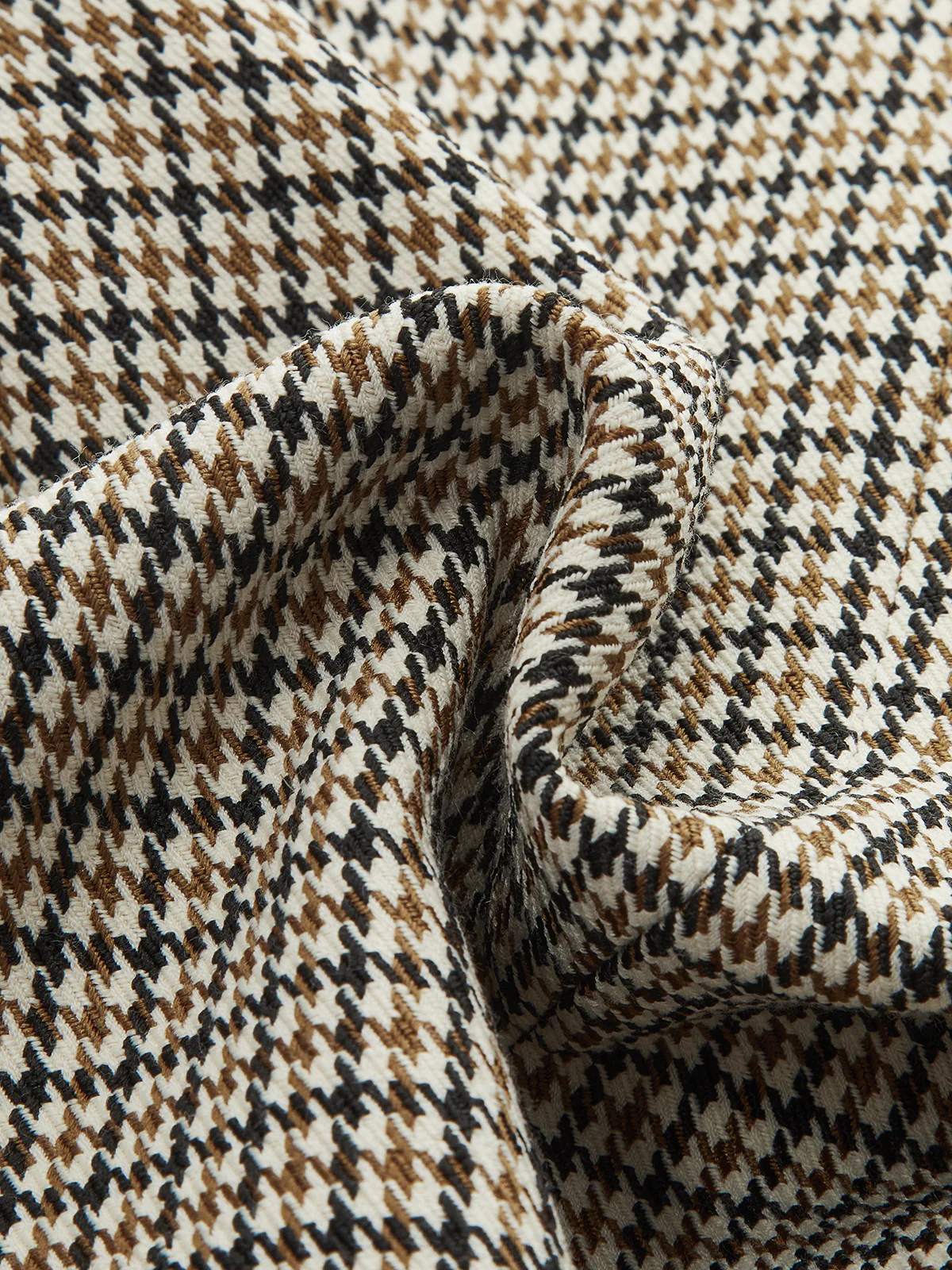 Houndstooth Puffed-Sleeve Blazer - Image 3