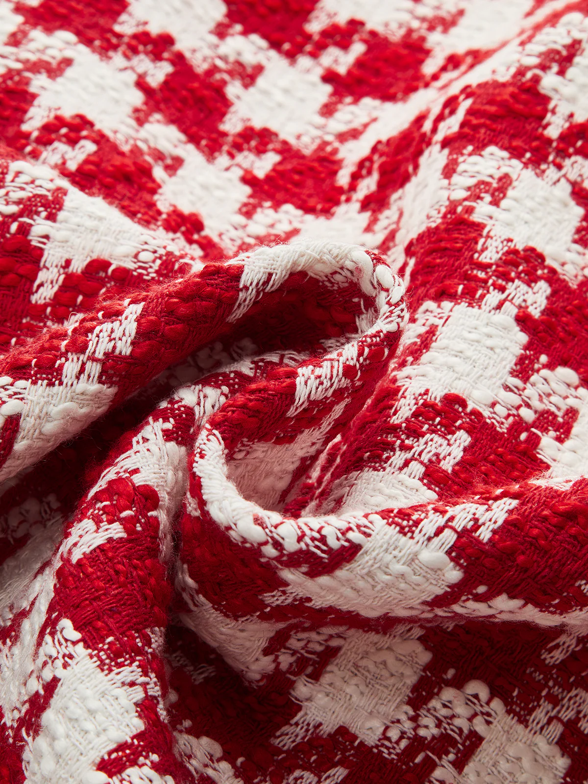Houndstooth Tweed Double-Breasted Blazer - Image 3