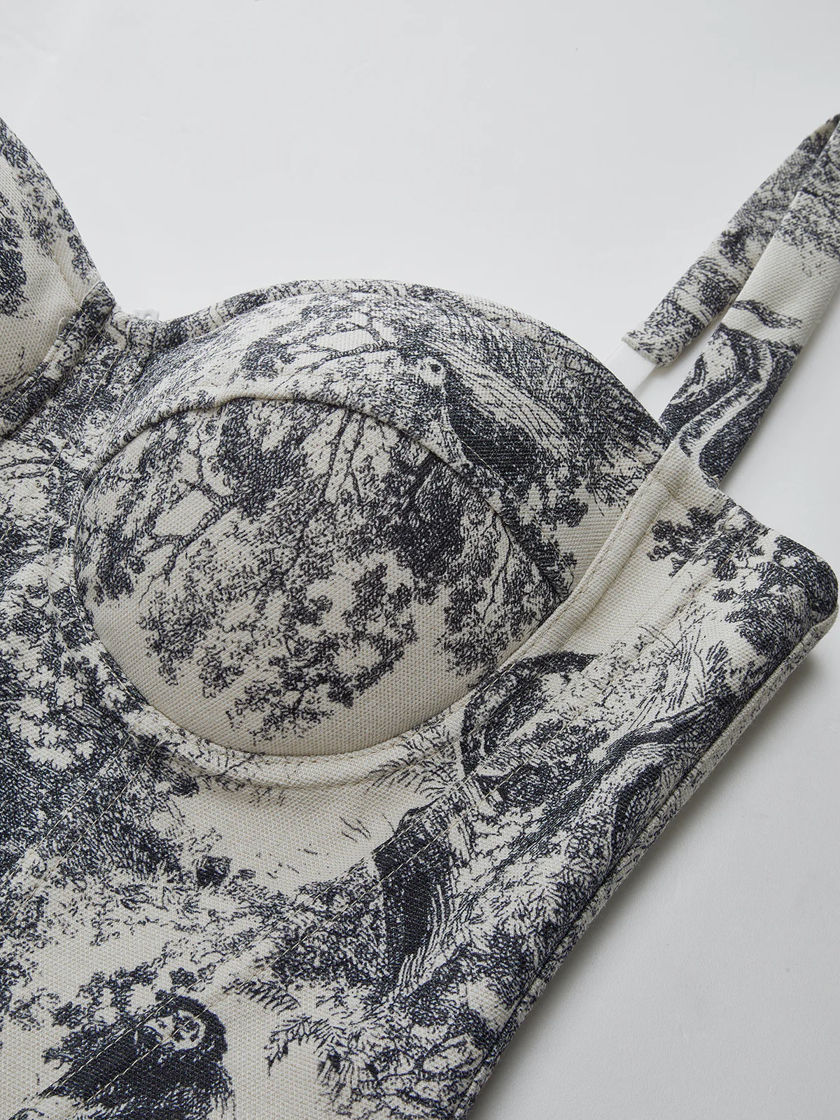 Ink Wash Painting Print Corset Top - Image 4