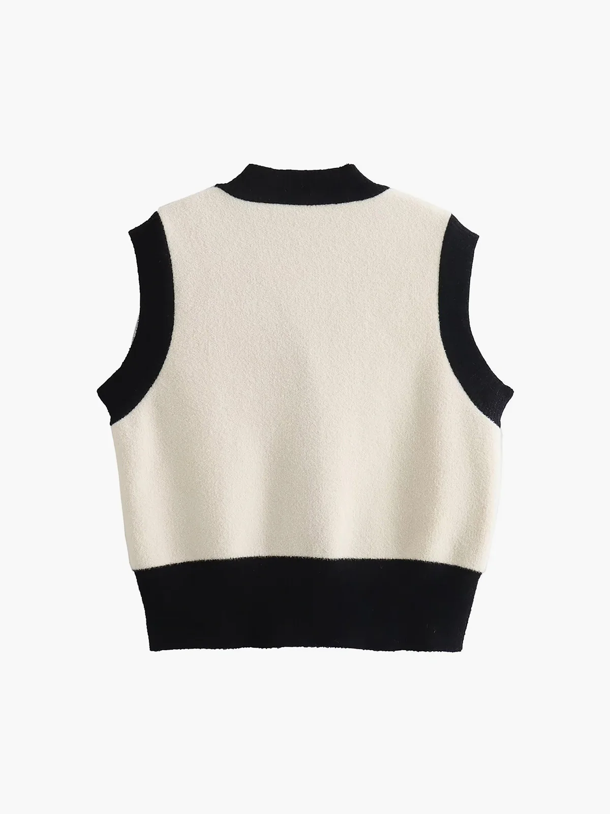 Into You Contrast Trim Sweater Vest - Image 3