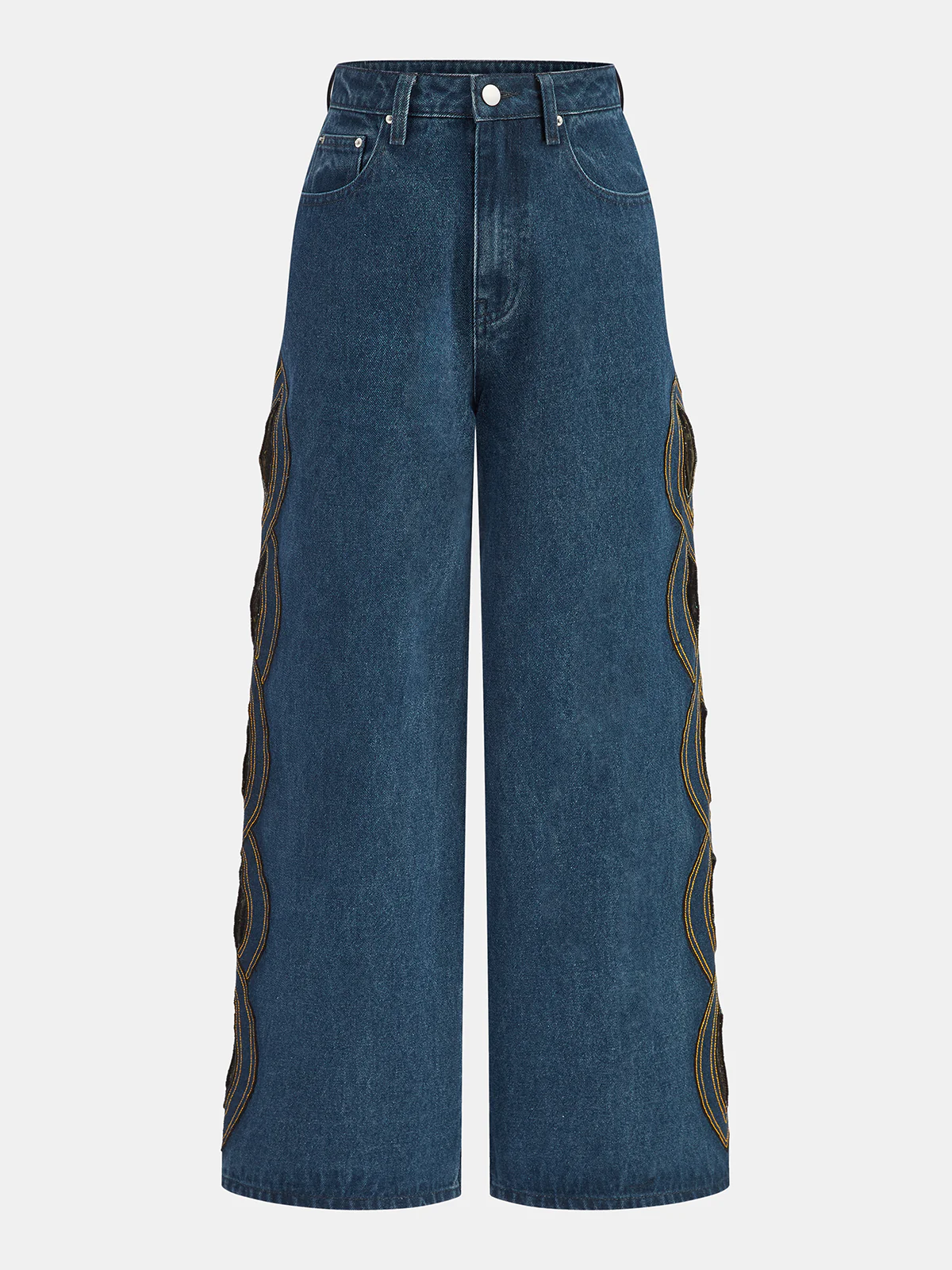 Irregular Cut-out Jeans - Image 2