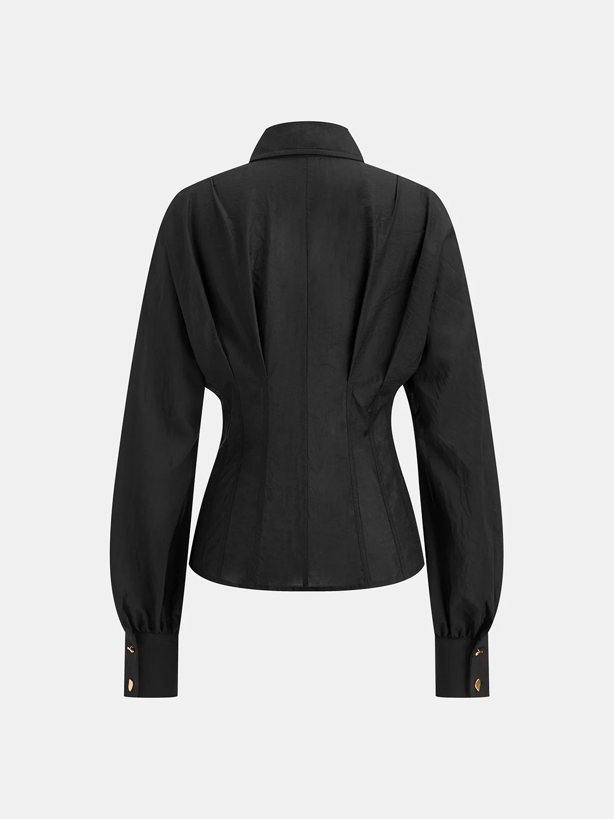 Irregular Metal Button Shirt - Image 3