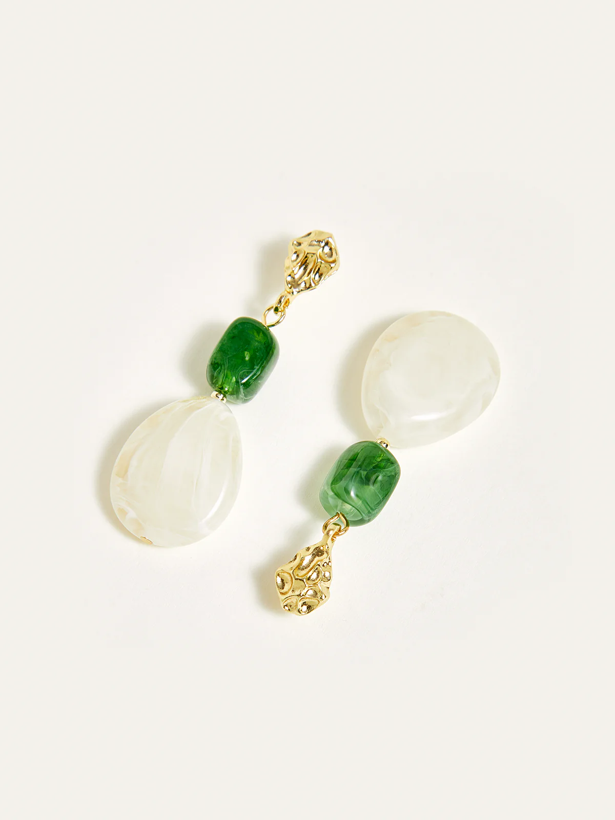 Irregular Resin Bead Drop Earrings - Image 4