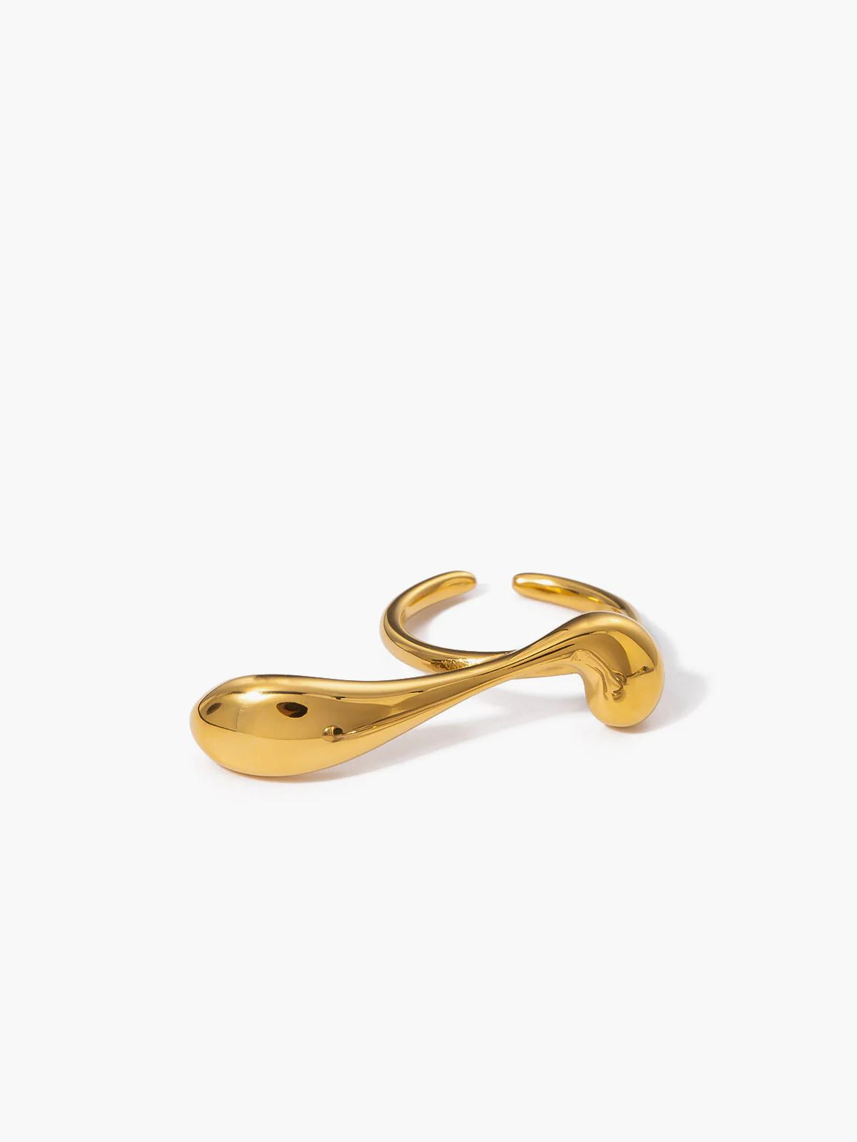 Irregular Water Drop Open Ring - Image 2