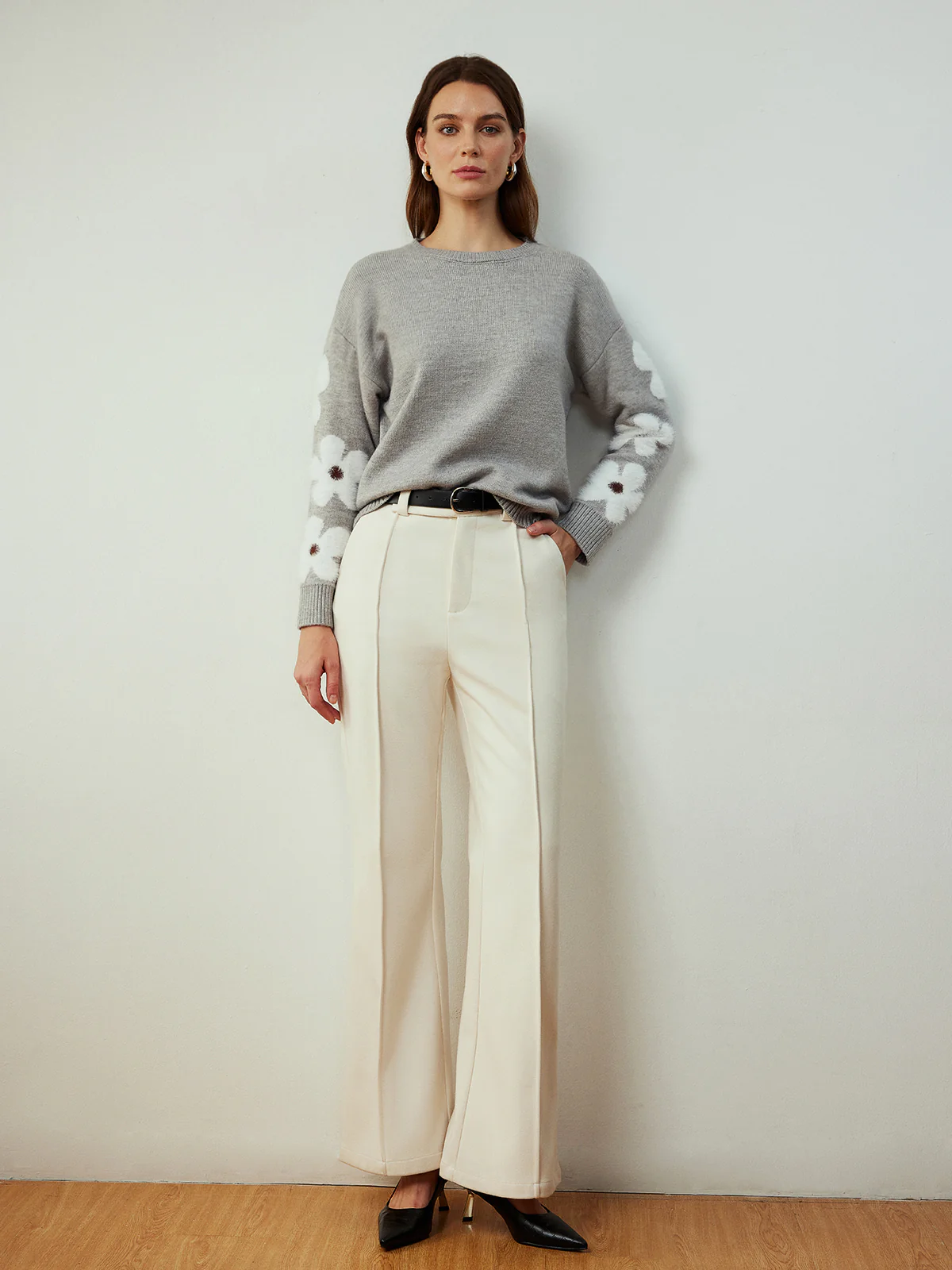 Jacquard Floral Knit Top - Image 6