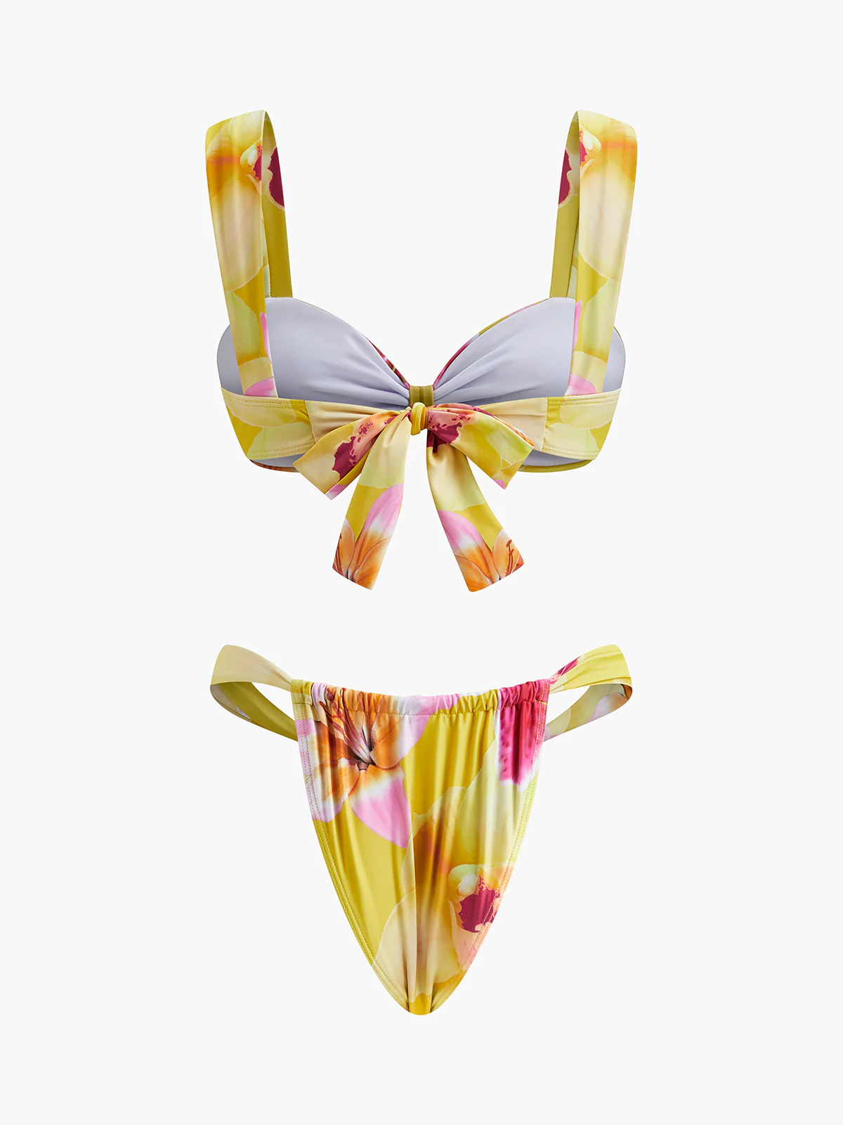 Jersey Floral Print Bikini Set - Image 2