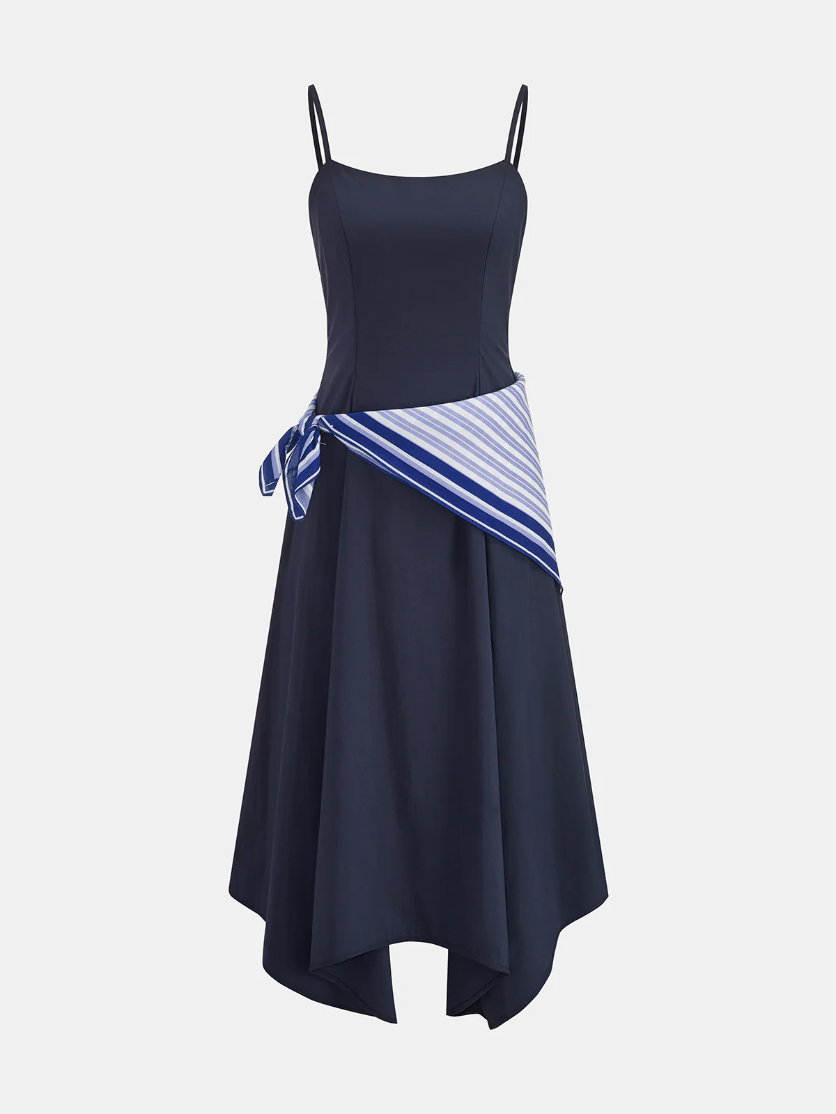 Kerchief Detail Cotton Blend Cami Midi Dress - Image 7