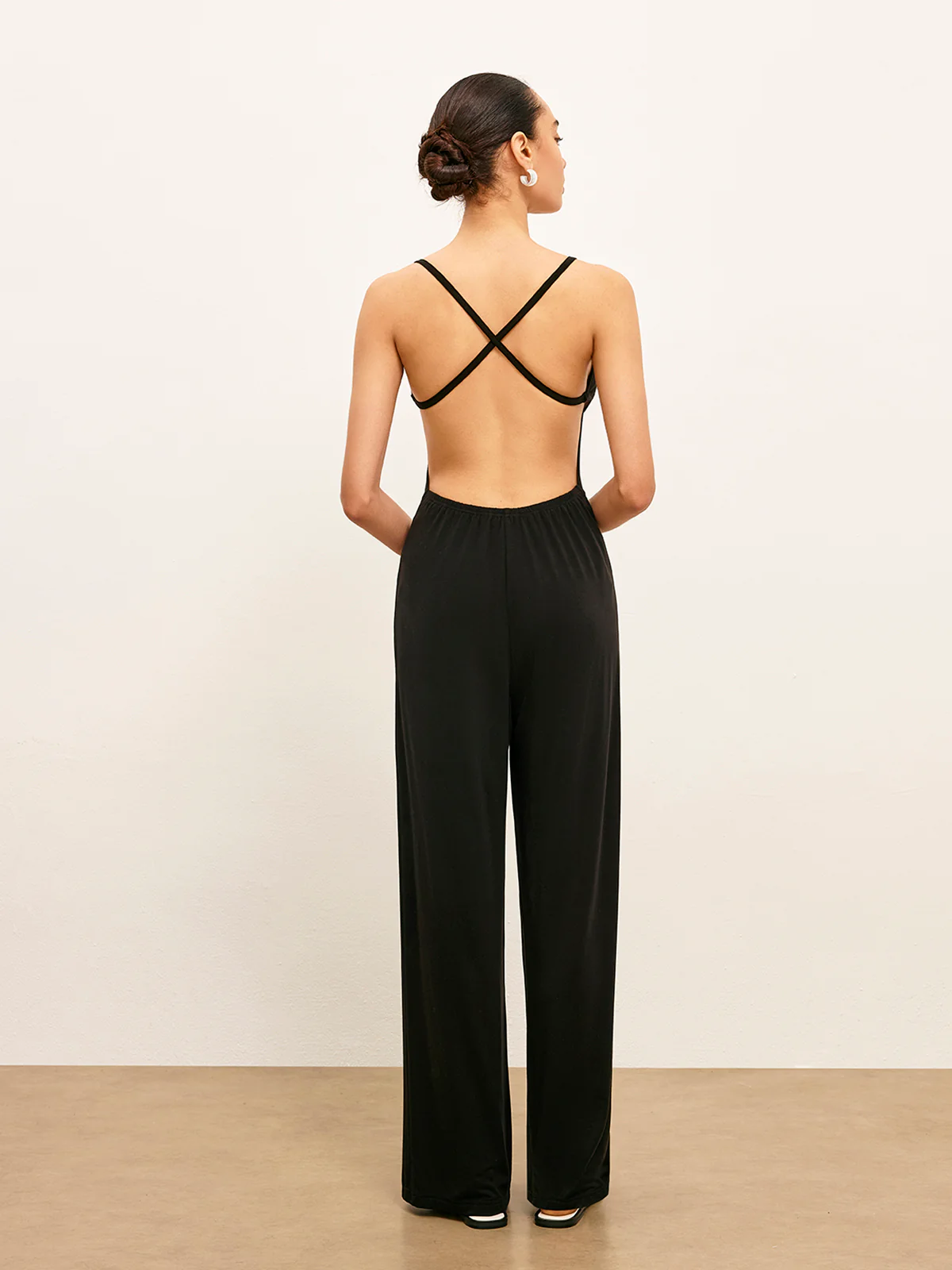 Knit Backless Sleeveless Scoop Neck Jumpsuit - Image 7