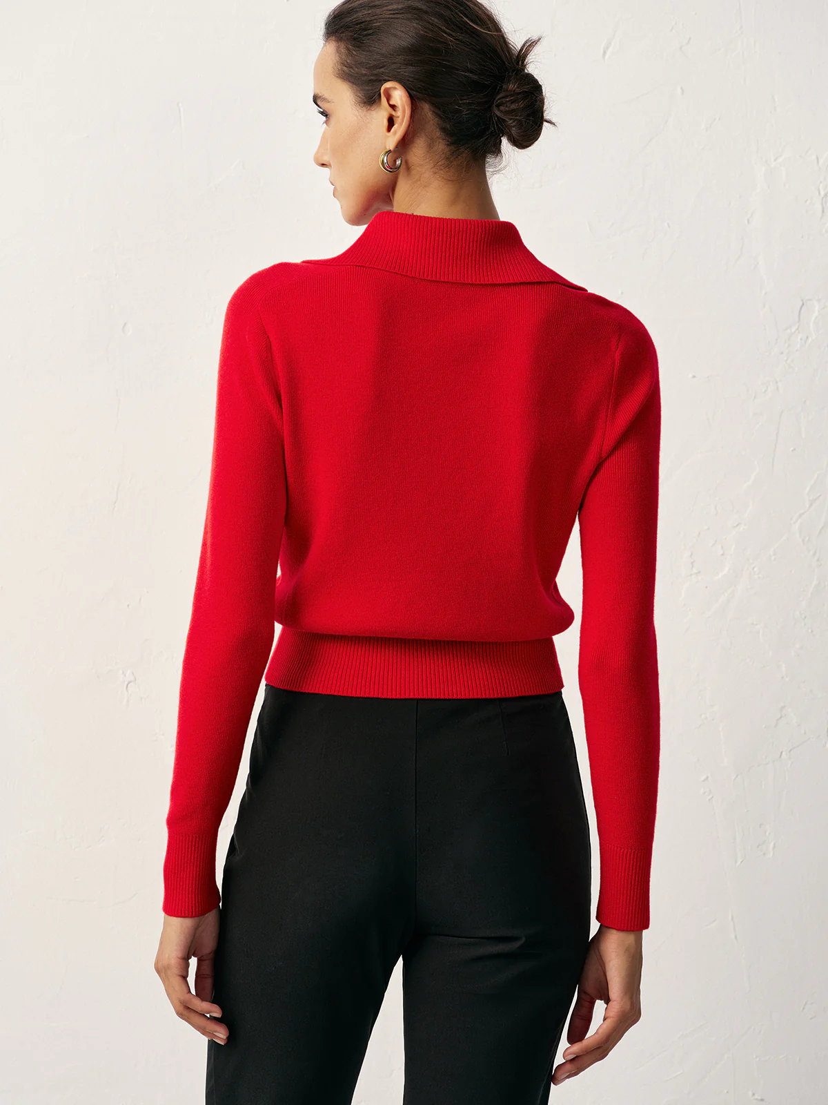 Knit Button Front Collared Top - Image 5