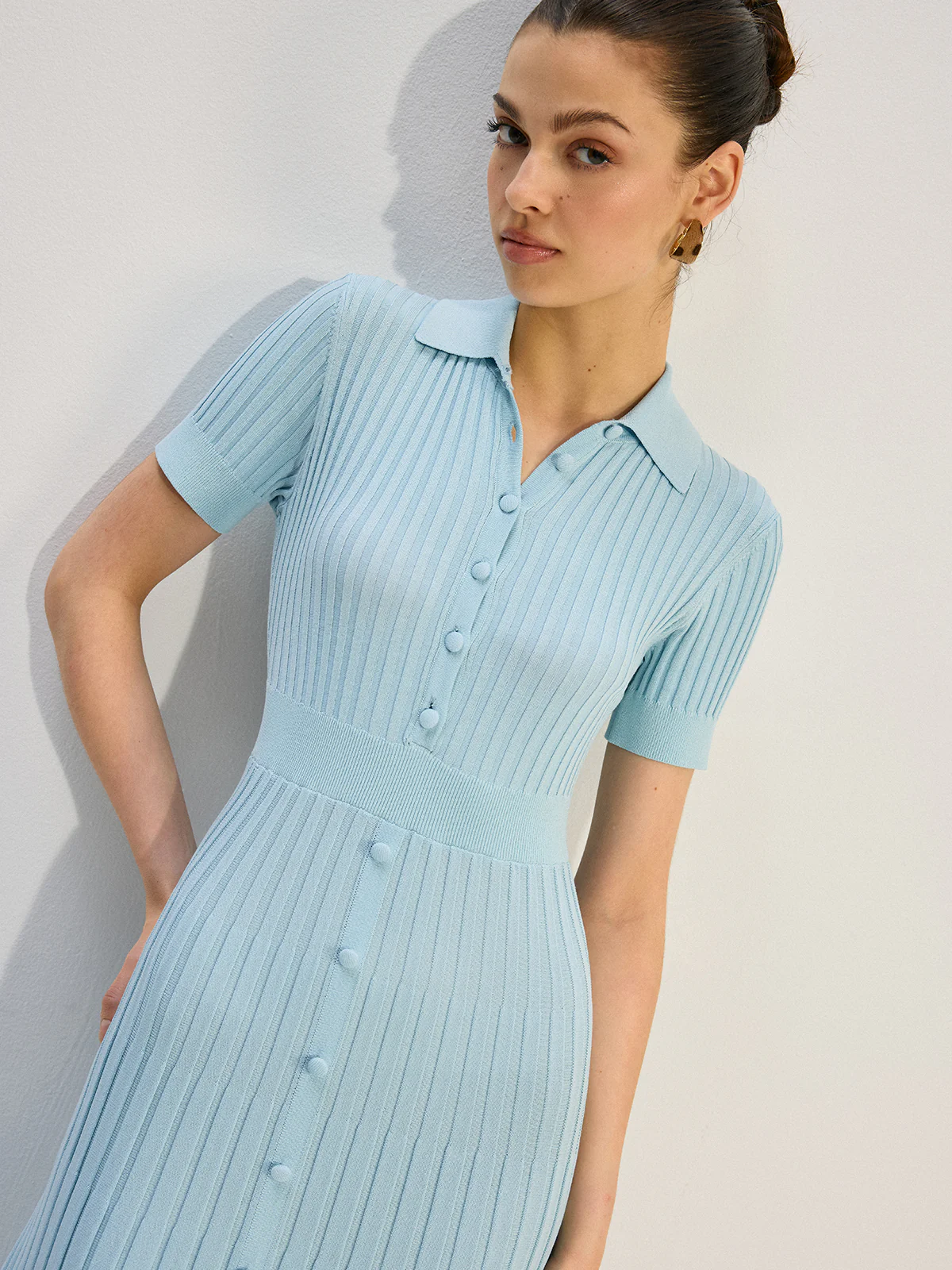 Knit Button-Front Maxi Dress - Image 4