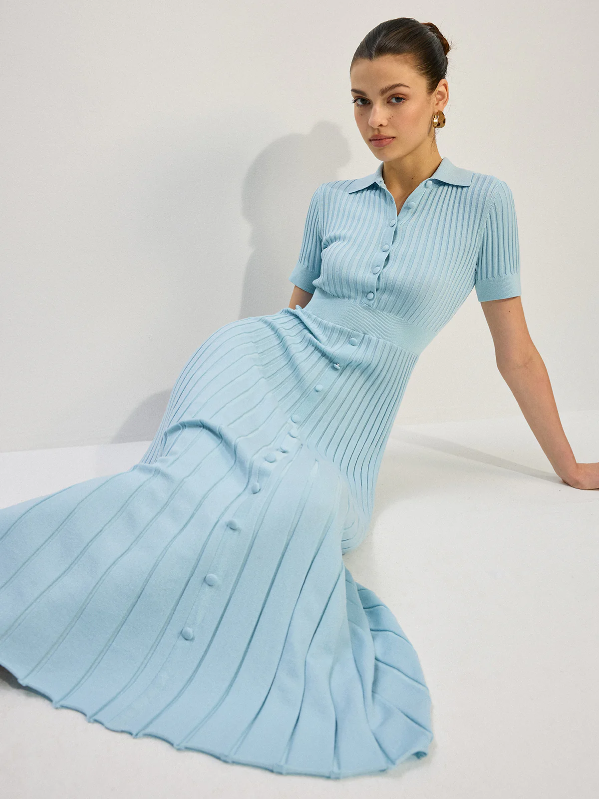 Knit Button-Front Maxi Dress - Image 5
