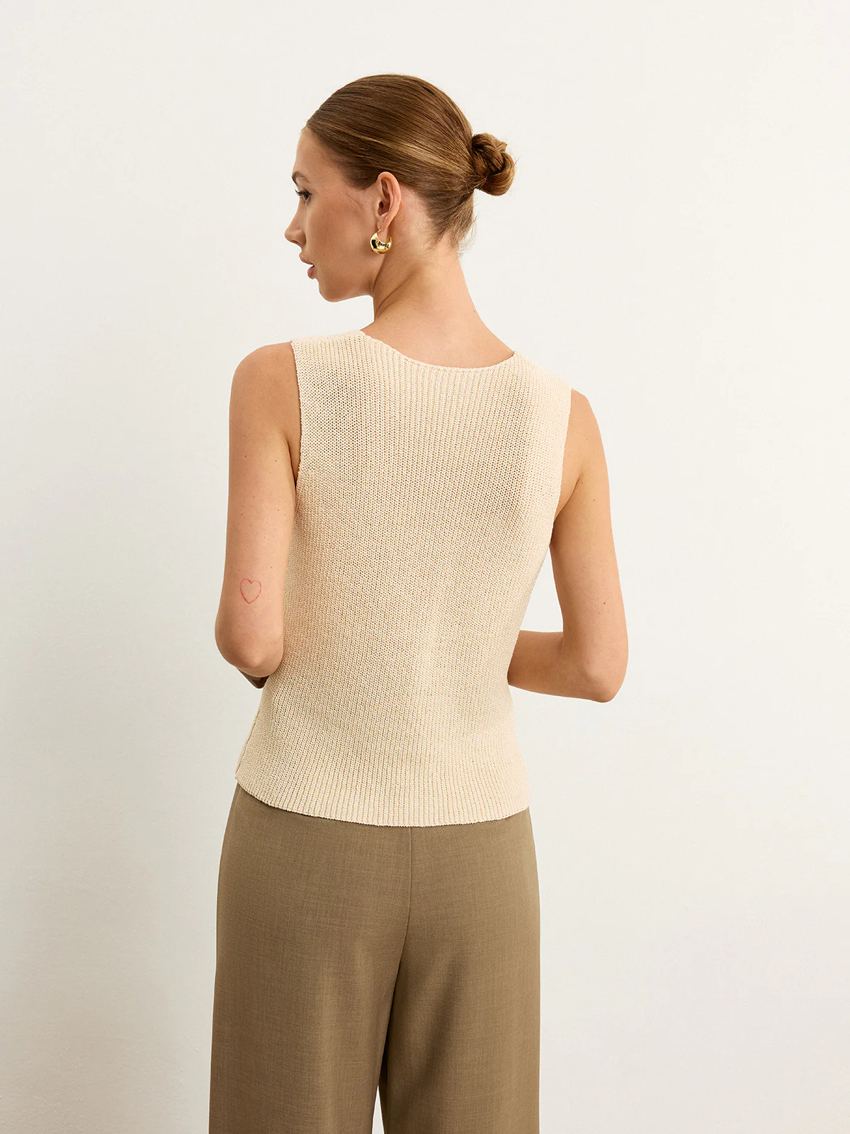 Knit Button-Front Vest - Image 6