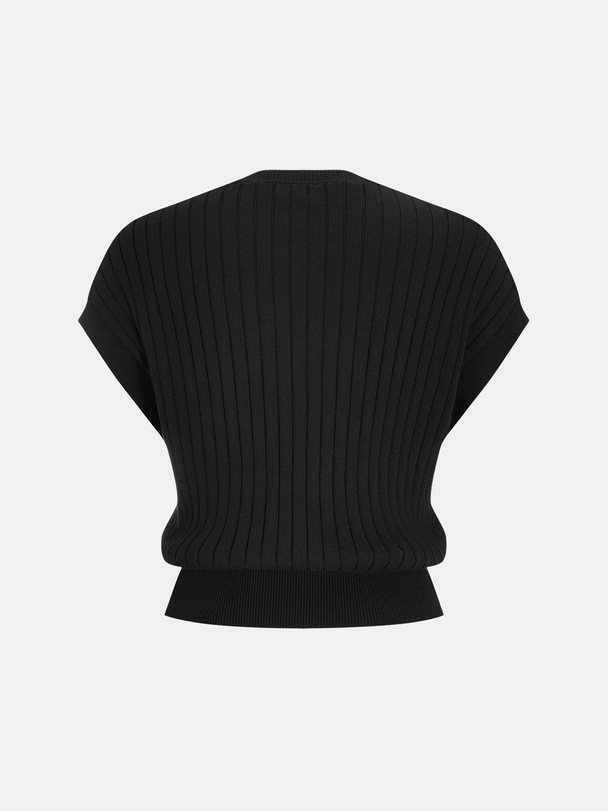 Knit Cap Sleeve Top and Midi Skirt Set - Image 3