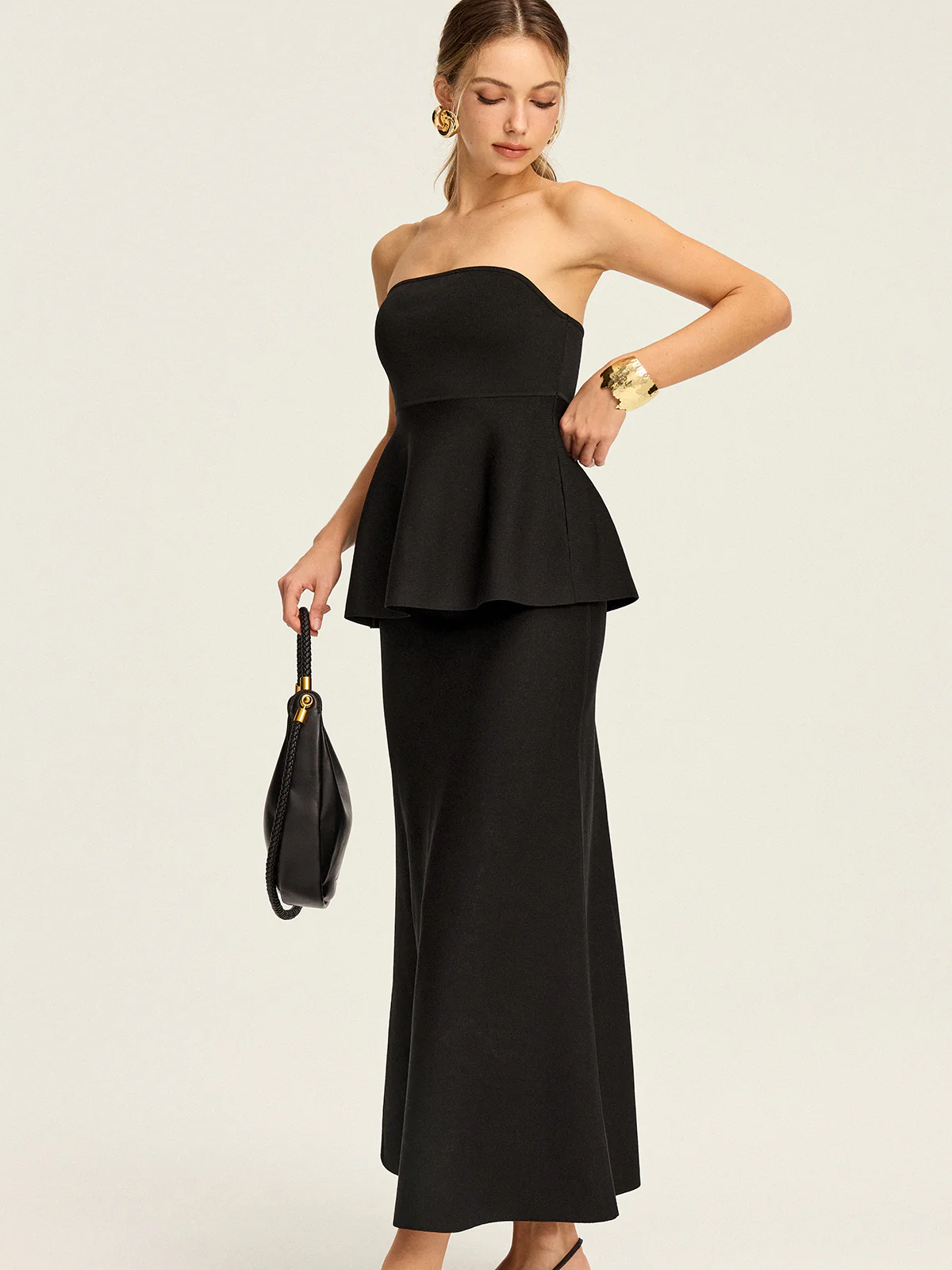 Knit Elastic-Waist Maxi Skirt - Image 3