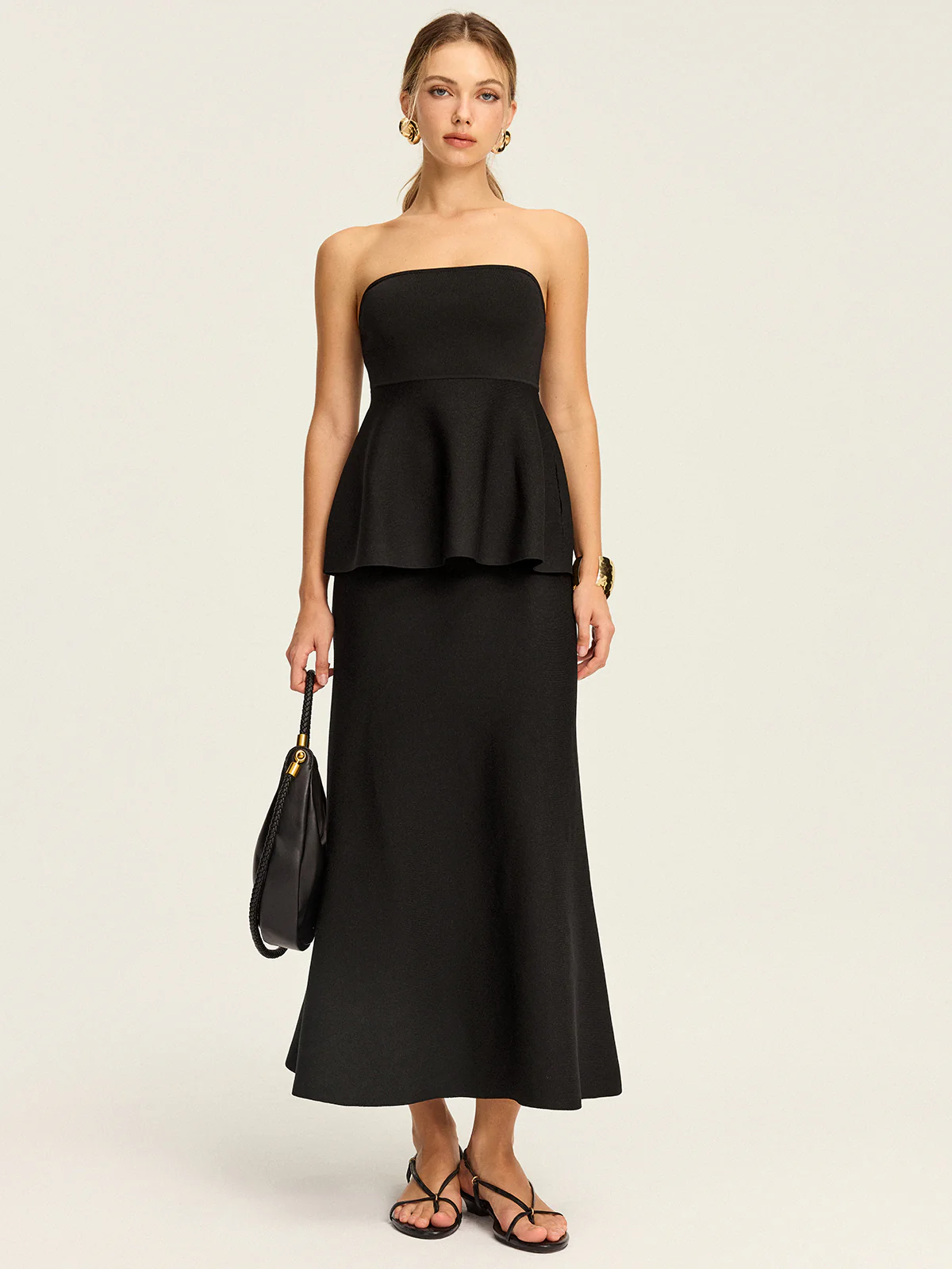Knit Elastic-Waist Maxi Skirt - Image 4