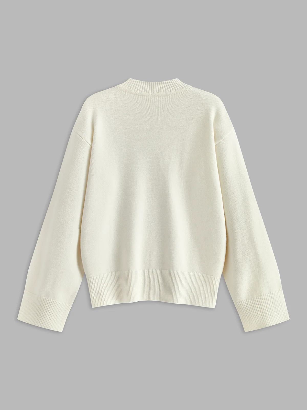 Knit-Floral Pullover Sweater - Image 4