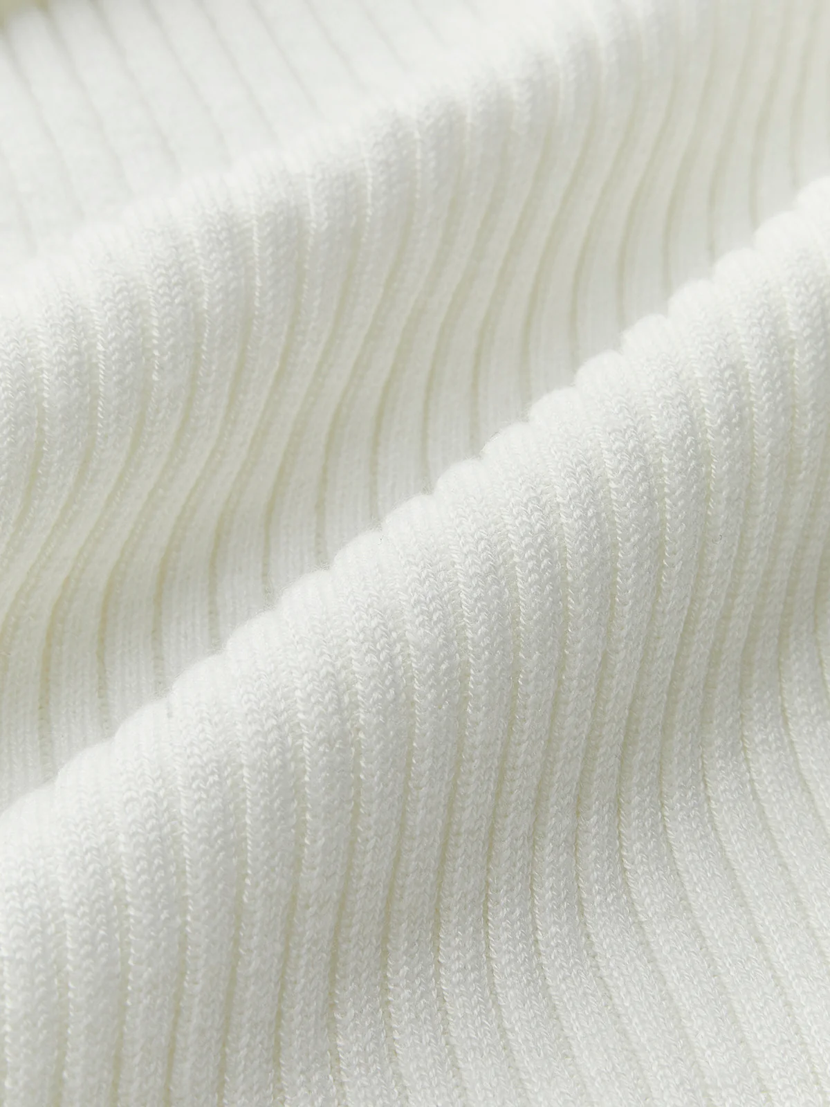Knit Ribbed Crew Neck Asymmetric Top - Image 8