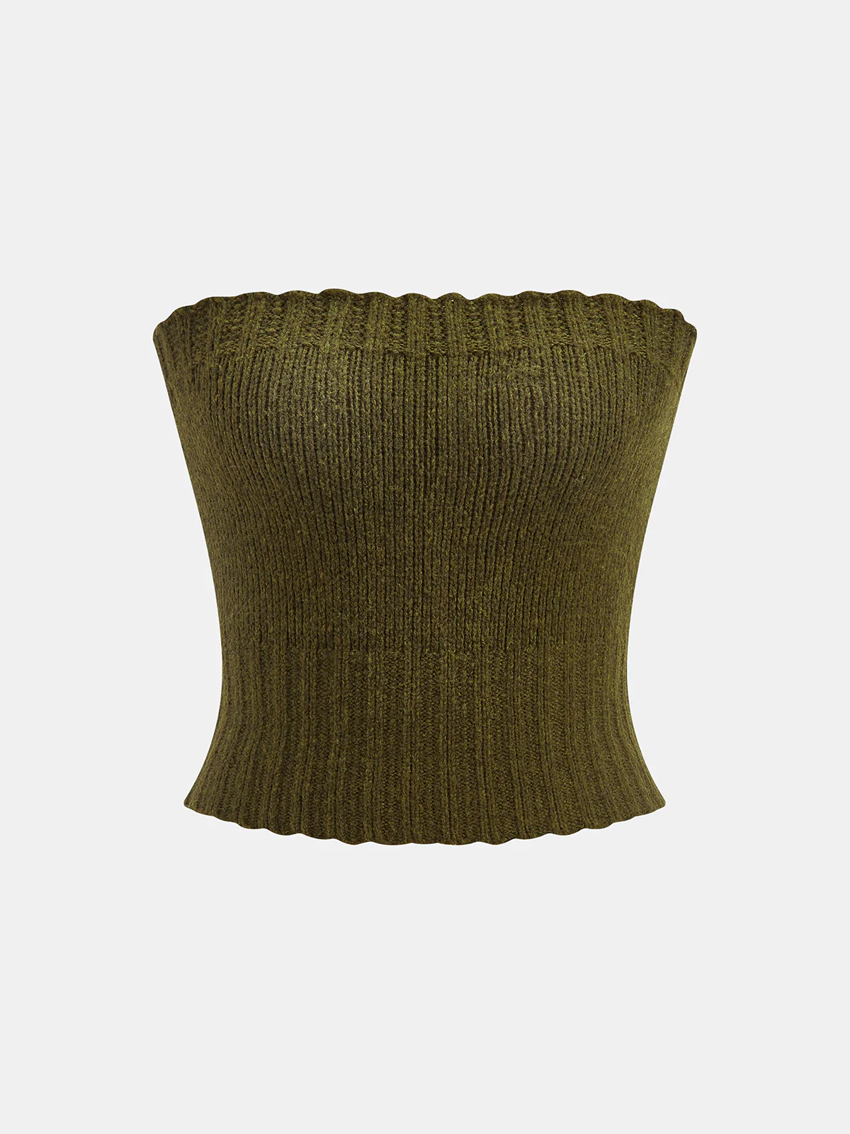 Knit Strapless Top and Cardigan Two-Piece Set - Image 2