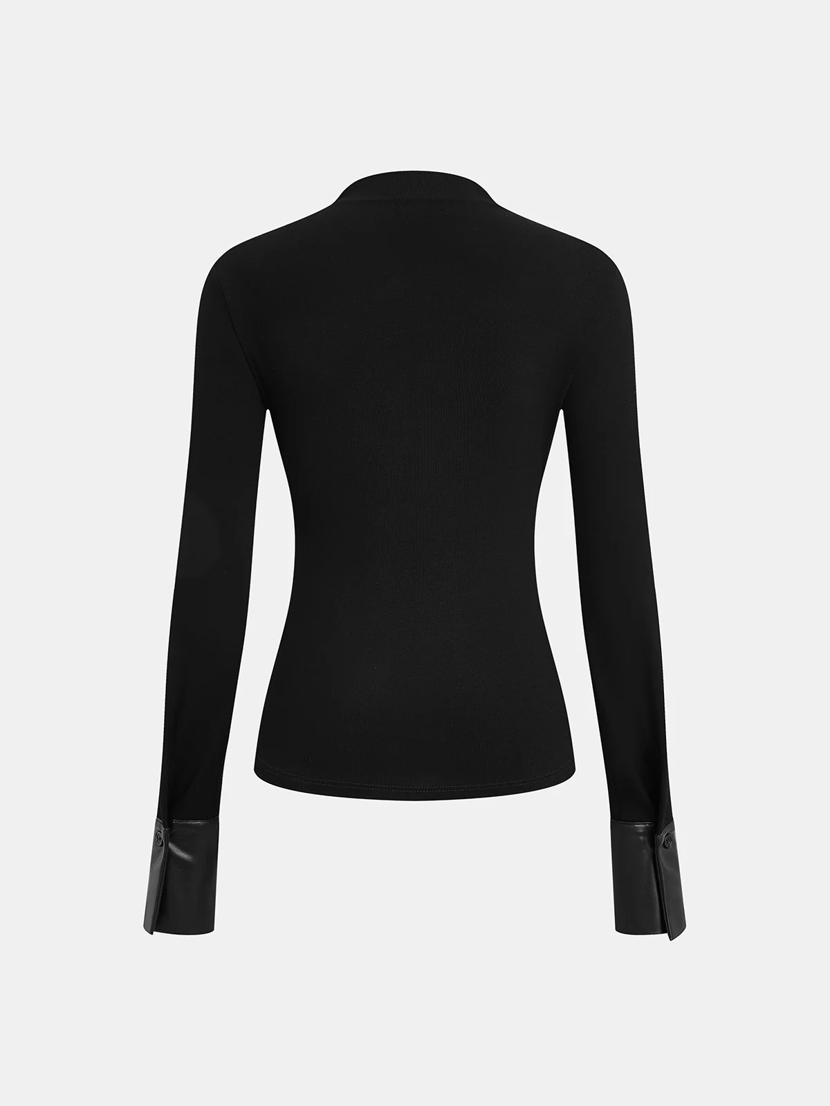 Knit Top & Faux Leather Ruched Skirt Set - Image 3