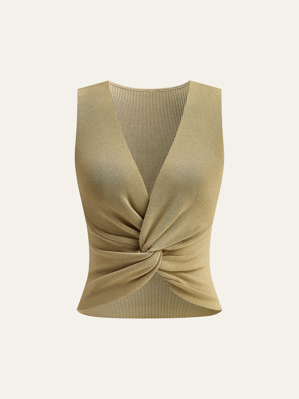 Knit Twist-Front Tank Top