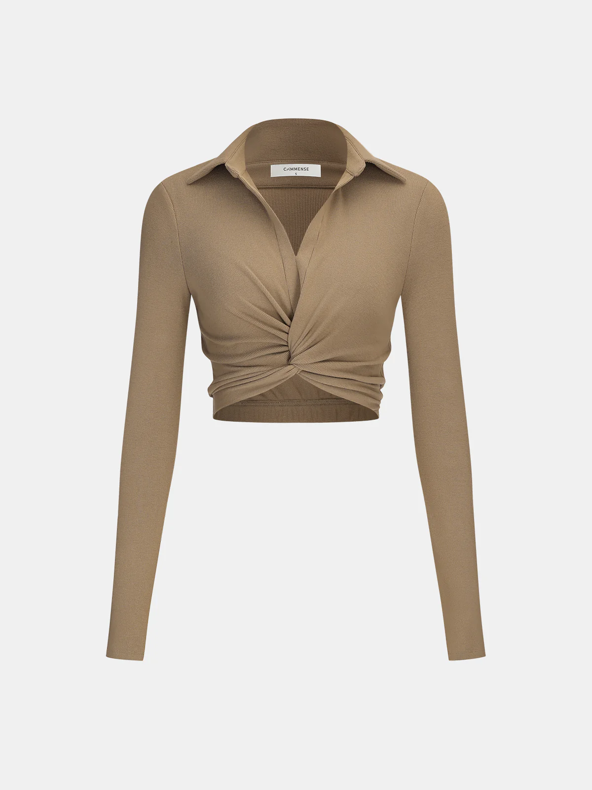 Knit Twisted Cropped Top and Skirt Set - Image 2